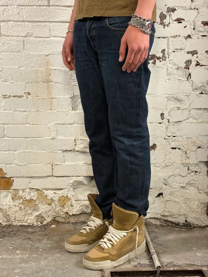 Dior 2010s Dior Navy Slim Denim Jeans by Kris Van Assche Size US 31 - 3 Thumbnail