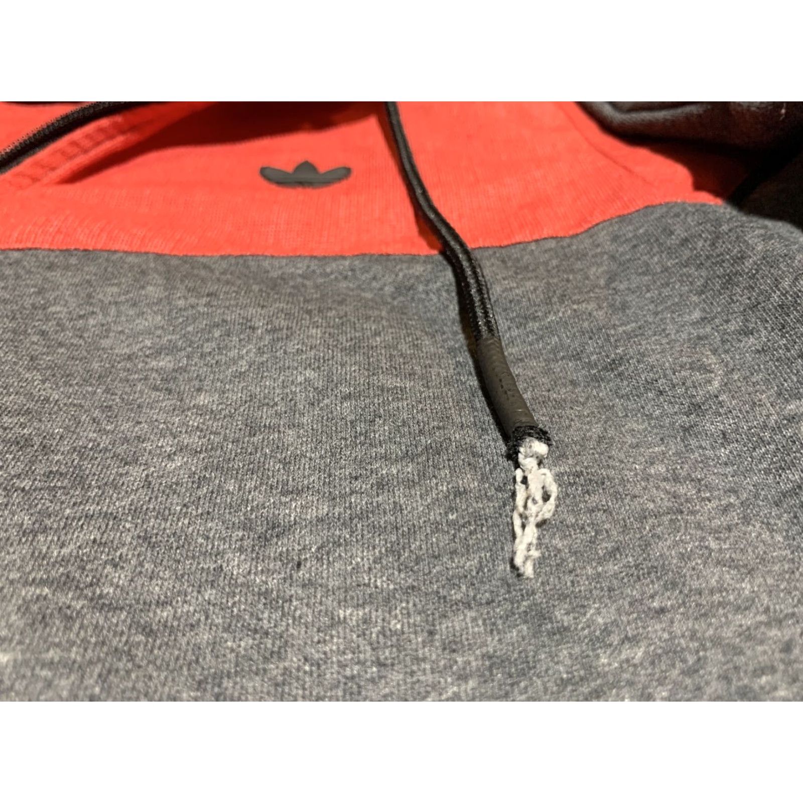 Adidas ADIDAS Mens Red Gray Hooded Track Jacket 3 Stripes Trefoil Logo Size M Athleisure Size US M / EU 48-50 / 2 - 3 Thumbnail