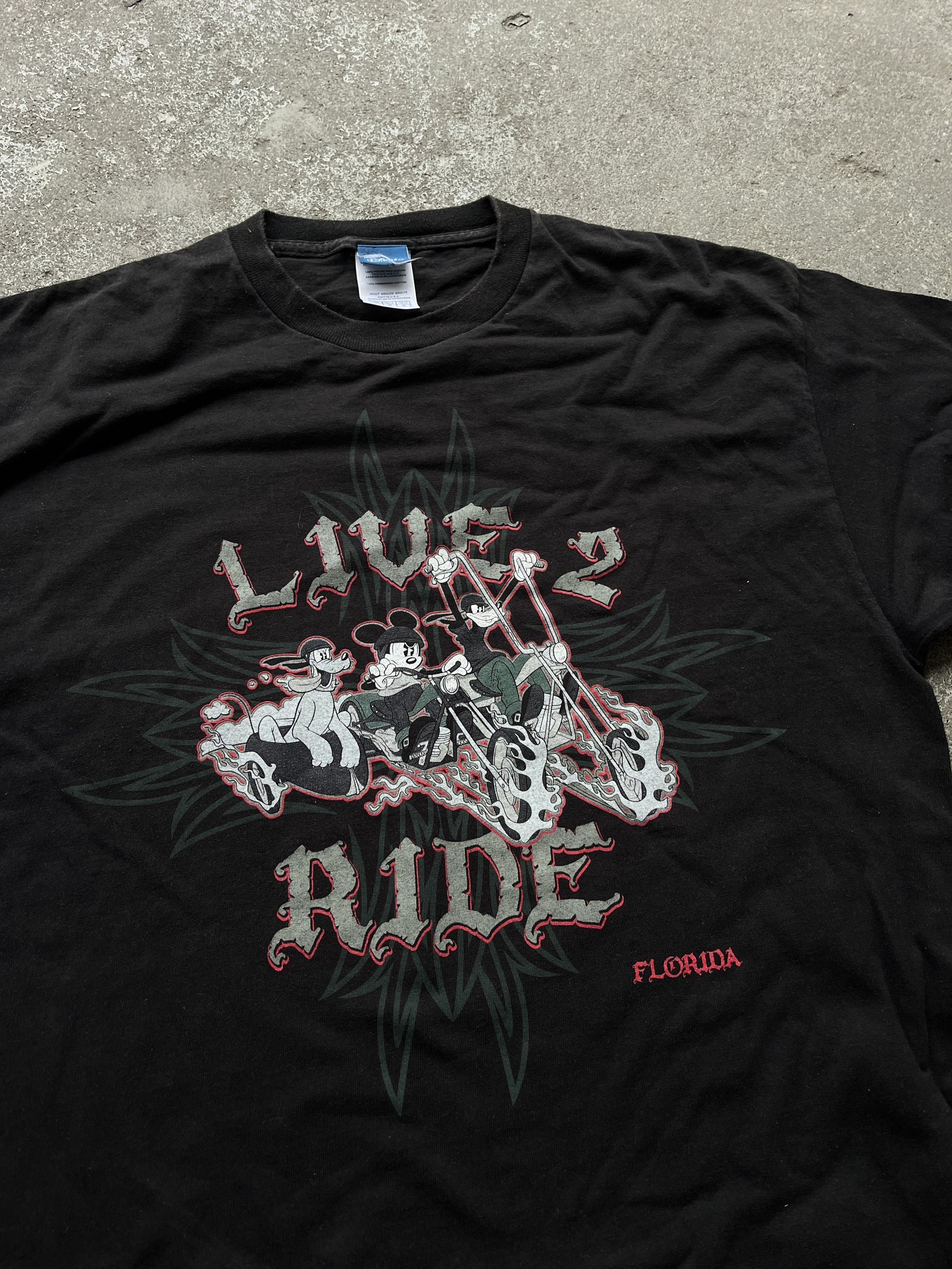 Disney Mickey Mouse Harley vibes Florida rider rock tee Size US L / EU 52-54 / 3 - 2 Thumbnail