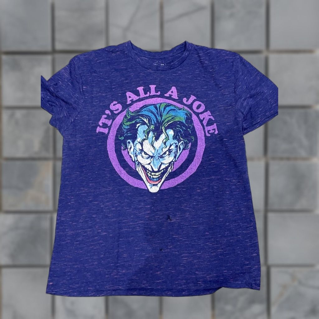 DC Comics VINTAGE DC Comics Joker “it’s all a joke” T-Shirt Purple Large Size US L / EU 52-54 / 3 - 1 Thumbnail