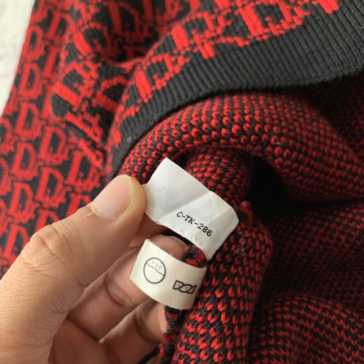 Dior × Vintage Vintage 90’s Dior Red Monogram Knit Size M / US 6-8 / IT 42-44 - 4 Thumbnail