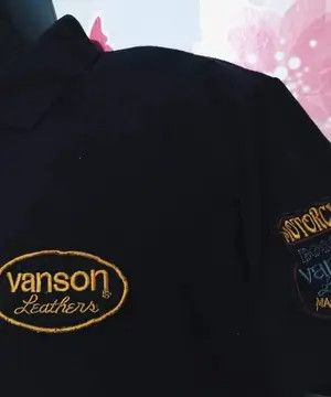 Vintage Vanson Leathers Embroidered "Boston Mass" Motorcycle Polo Size US L / EU 52-54 / 3 - 3 Thumbnail