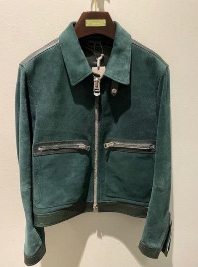 Tom Ford o1w1db10124 Brushed Suede Blouson Jacket in Dark Teal Size US M / EU 48-50 / 2 - 2 Thumbnail