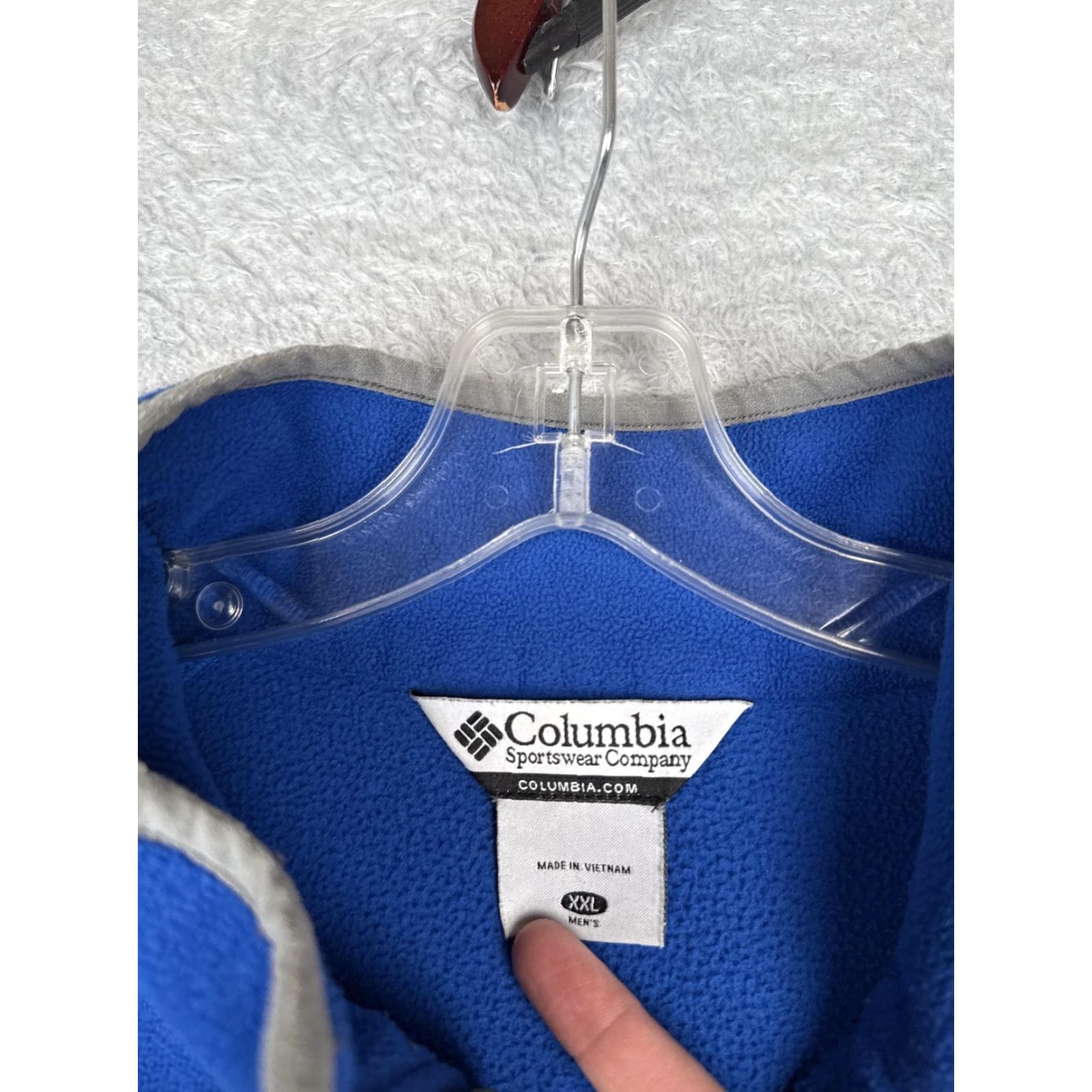 Vintage Columbia Sweater Mens 2XL Blue Fleece Half Zip Pullover Chest Pocket Outdoors Size US XXL / EU 58 / 5 - 7 Thumbnail