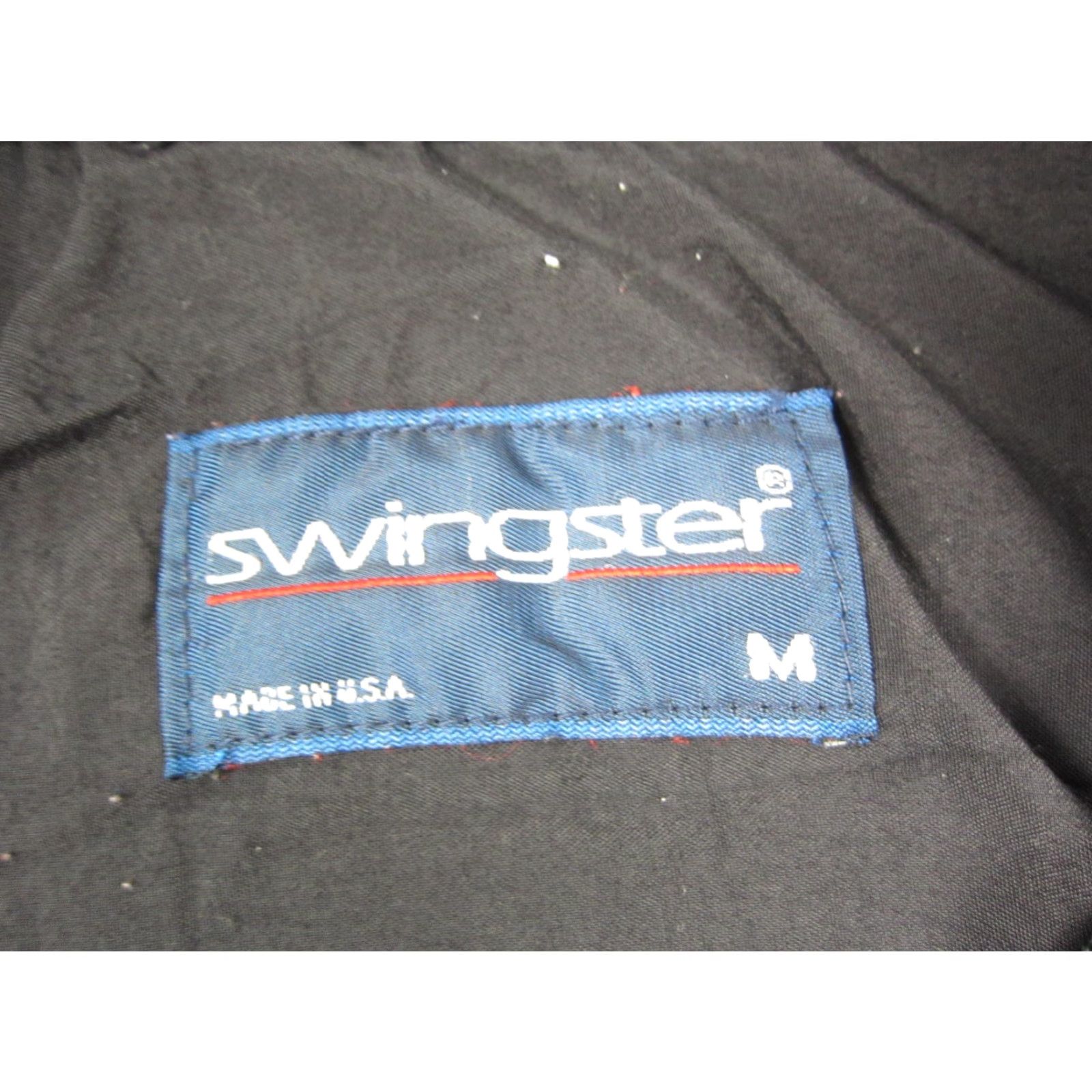 Vintage VINTAGE Swingster Jacket Mens M Black Windbreaker USA Made 90s Nylon Softshell Logo Quilted All Seasons Regular Mens Size US M / EU 48-50 / 2 - 4 Thumbnail