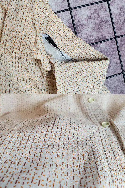 Dior Dior Long Sleeve Beige Cotton Floral Shirt . Size L / US 10 / IT 46 - 9 Thumbnail