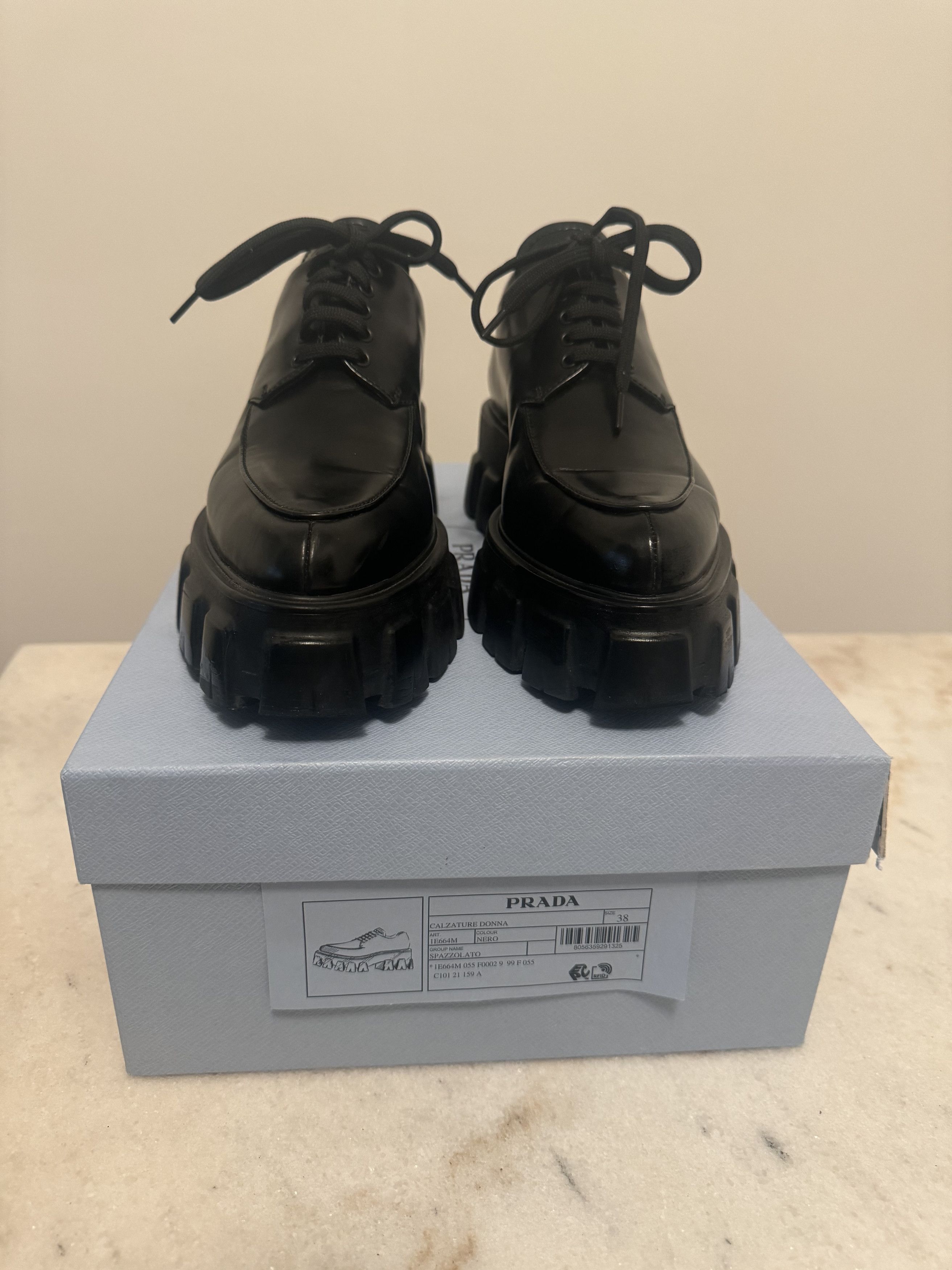 Prada Prada Monolith Leather Loafers Size US 8 / IT 38 - 2 Thumbnail