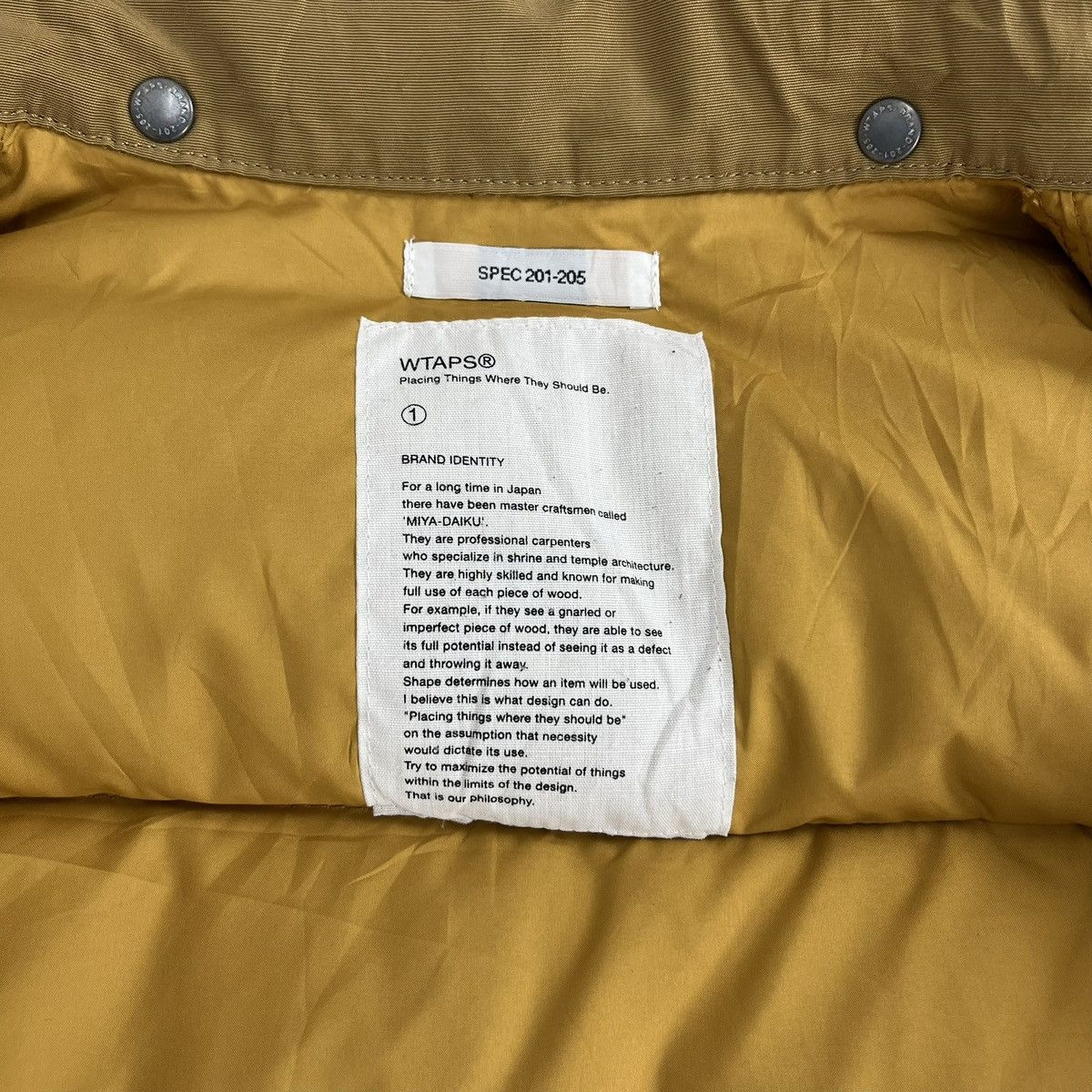 Wtaps 2000s Wtaps Puffer Down Jacket Streetwear Size US S / EU 44-46 / 1 - 6 Thumbnail