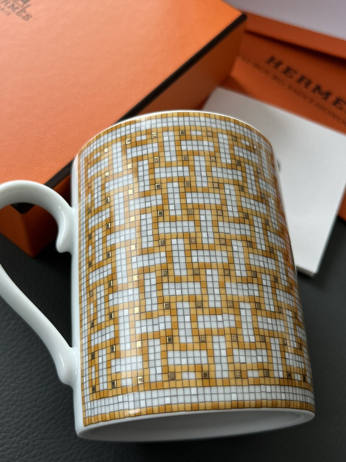 Hermes Hermes Brand New Mosaique 24k Gold Glass Mug Rare Giftable Size ONE SIZE - 10 Thumbnail