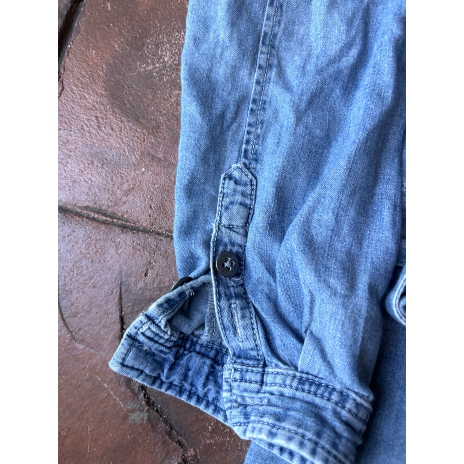 Free People Free People Denim Romper Women Medium Blue Jean Long Sleeve Utility Size M / US 6-8 / IT 42-44 - 6 Thumbnail
