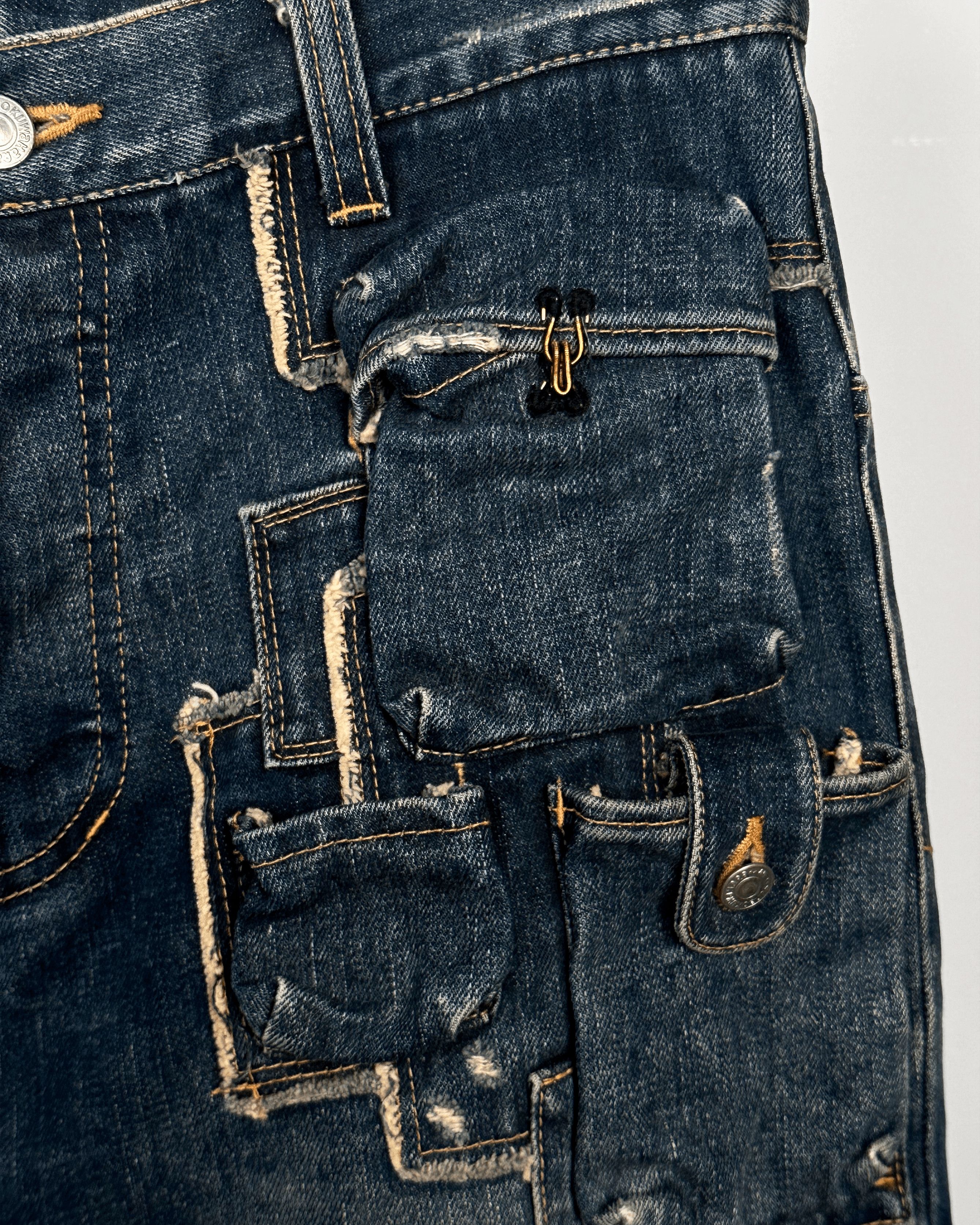Issey Miyake Sunao Kuwahara Multi Pocket Cargo Jeans Size US 30 / EU 46 - 5 Thumbnail