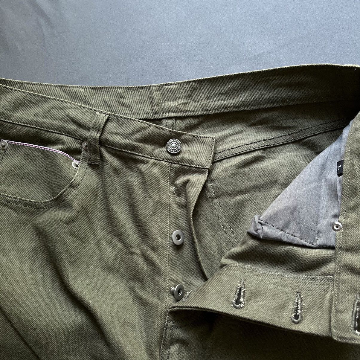 If Six Was Nine × Vintage Vintage Magasin Green Selvadge Y2K Baggy Pants Size US 32 / EU 48 - 8 Thumbnail