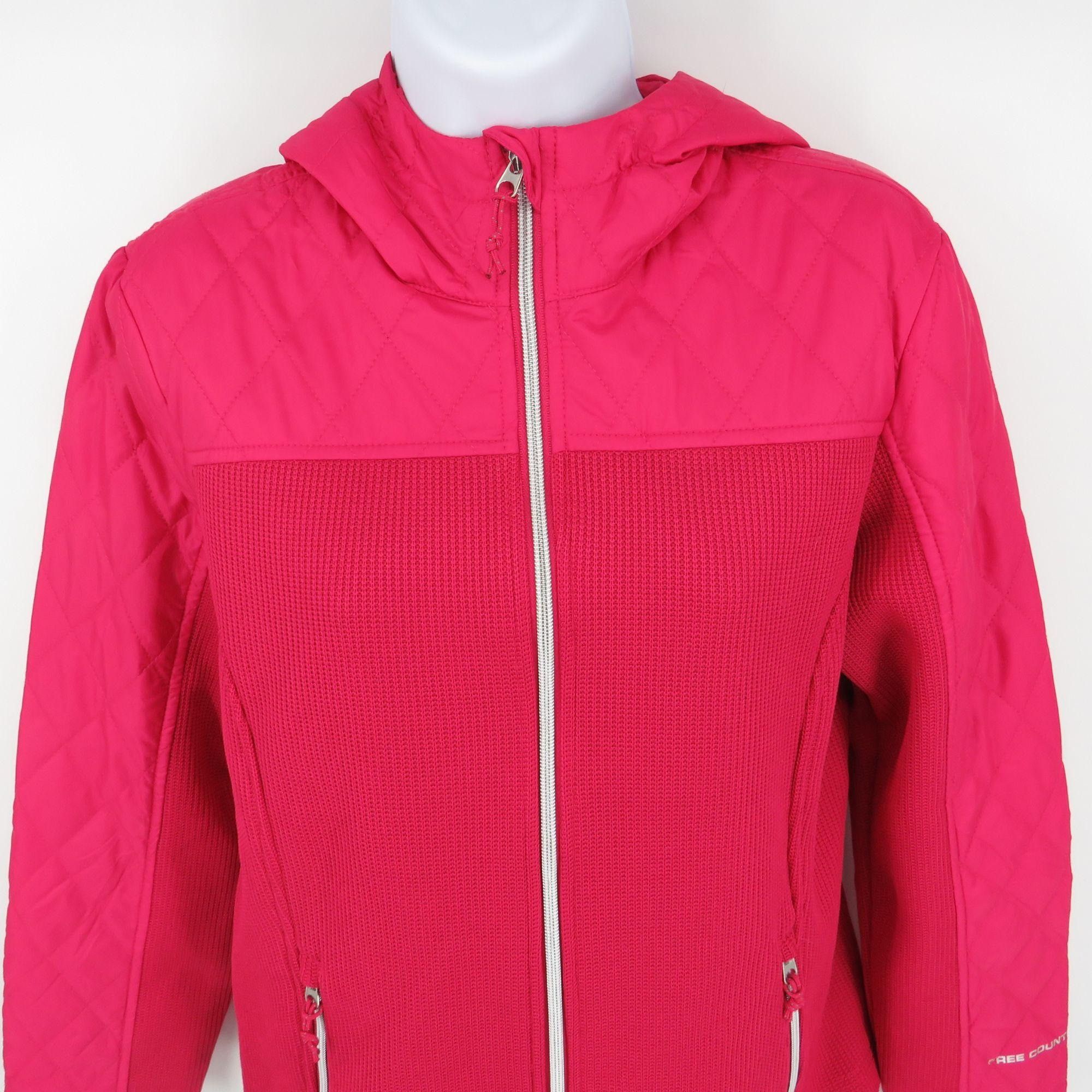 Other Free Country Small Women's Pink Cable Knit Fleece Jacket NWT Size S / US 4 / IT 40 - 3 Thumbnail