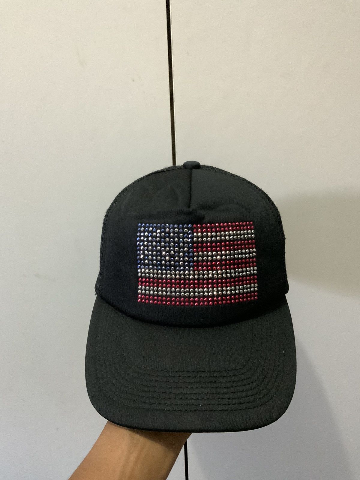 If Six Was Nine Castano Union Flag Usa Diamond Trucker Hat Size ONE SIZE - 1 Thumbnail