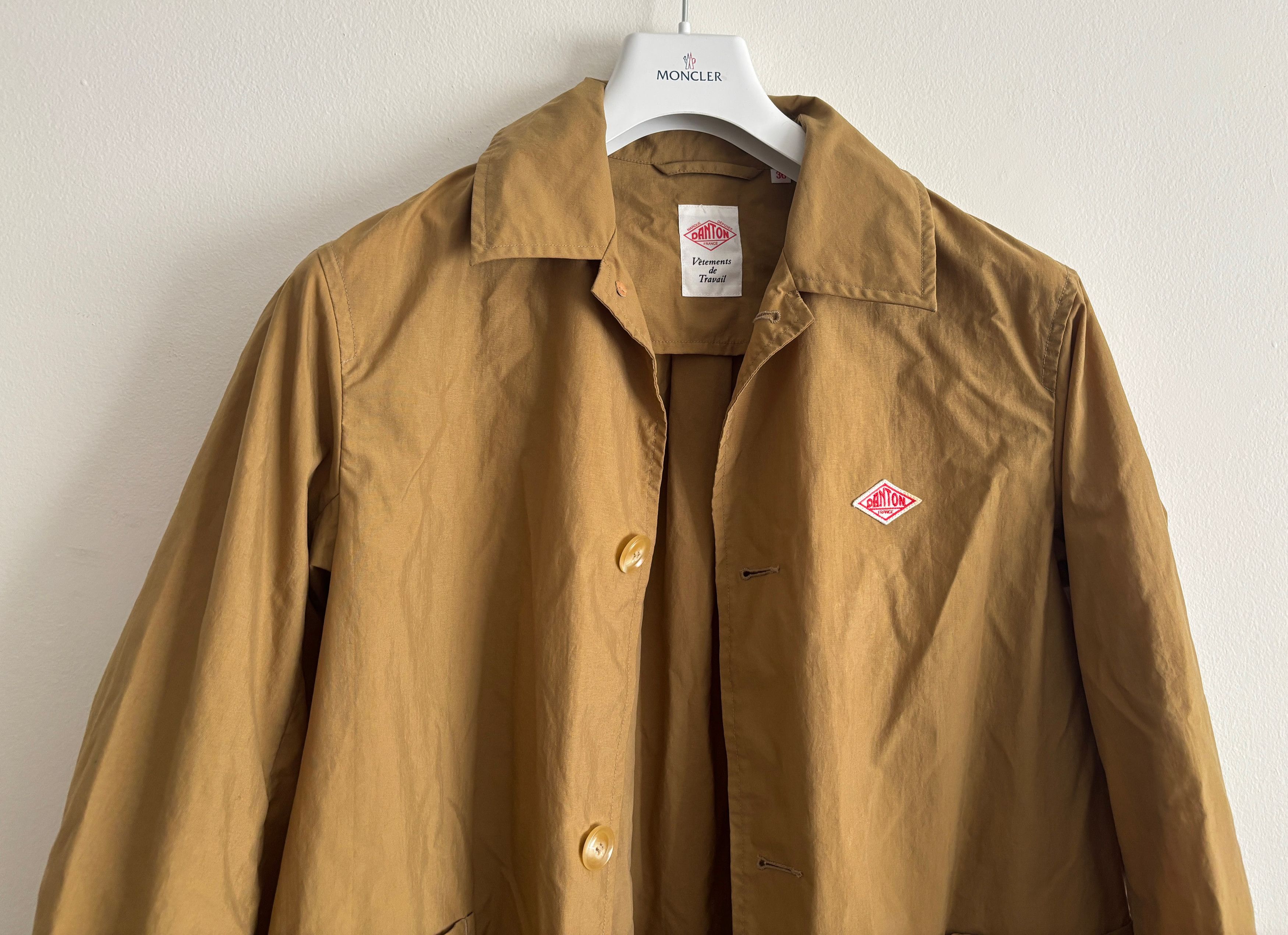 Danton $495 Tan Nylon Mac Coat / Jacket - 36 Small/ Medium Size US S / EU 44-46 / 1 - 3 Thumbnail