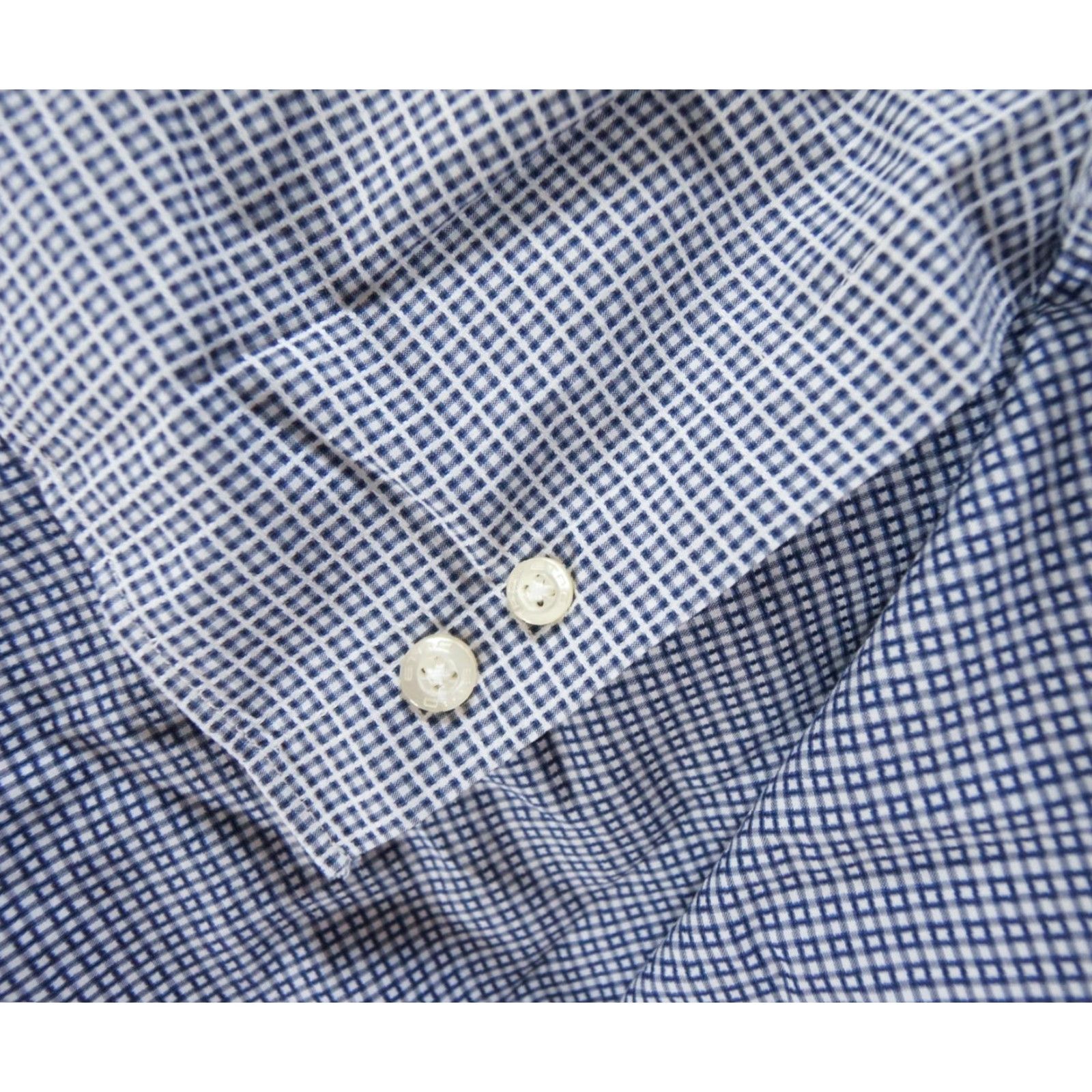 Etro VINTAGE ETRO Men's Button-Up Shirt Long Sleeve Collared Cotton Blue Preppy 38 Italy Size US M / EU 48-50 / 2 - 6 Thumbnail