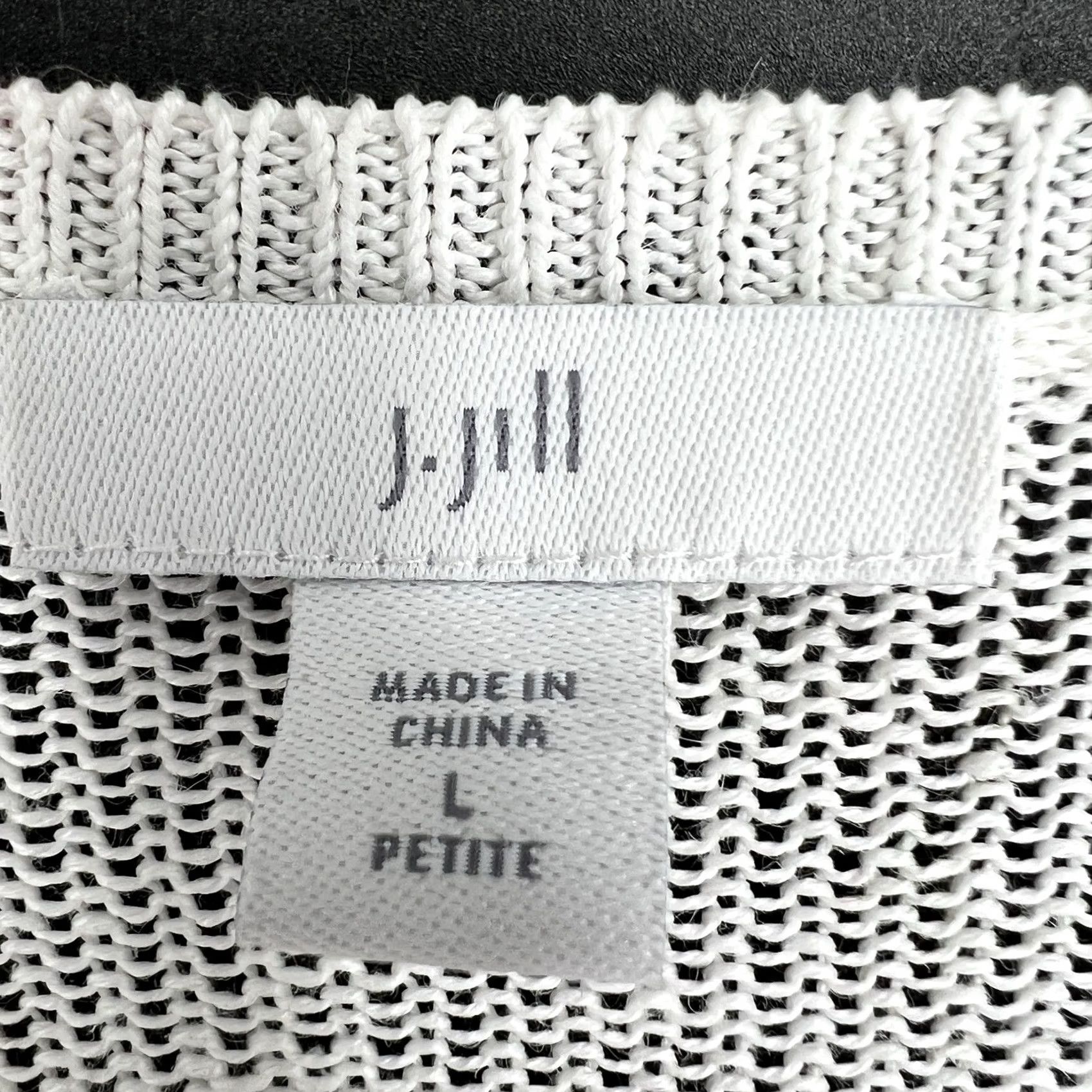 J. Jill J. Jill Knit 3/4 Sleeve Linen Blend Ivory Floral Tunic Sweater Side Slits Large Size L / US 10 / IT 46 - 3 Thumbnail