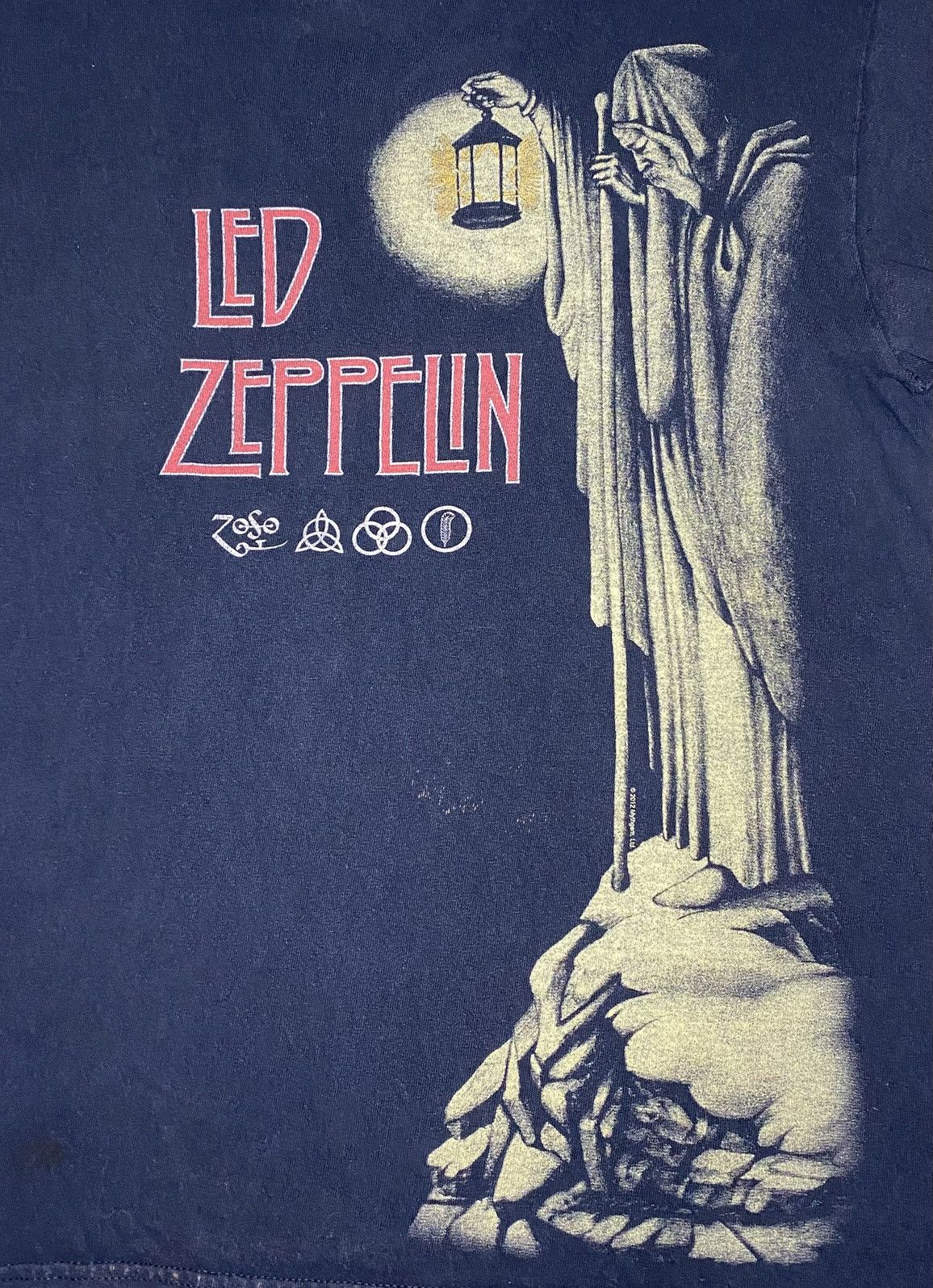 Anvil Led Zeppelin Band The Hermit Tee Adult M Black Rock Music Size US M / EU 48-50 / 2 - 2 Thumbnail