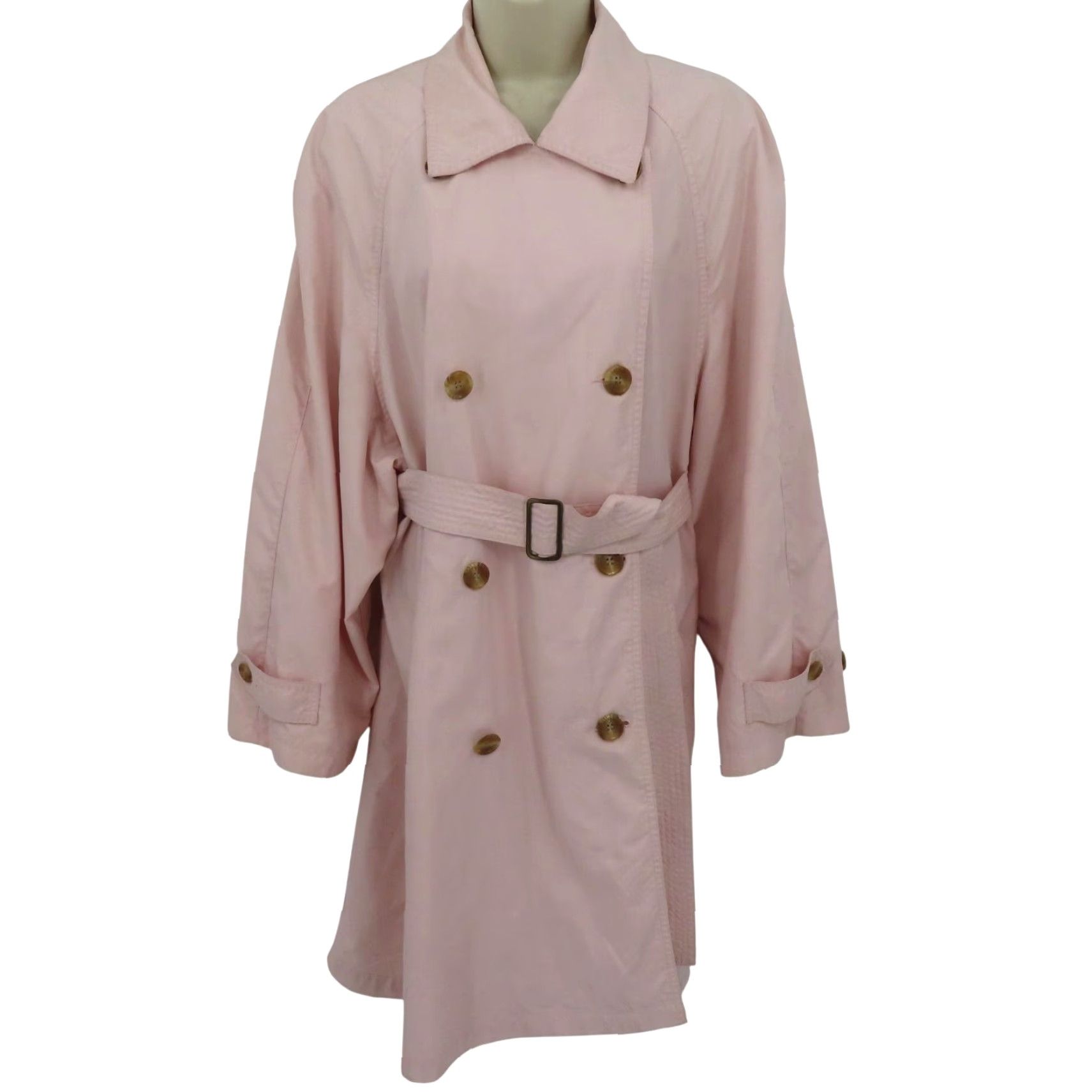 Pinko CW Clifford & Willis Women Coat Trench Pink Collared Button Front Small S Jacket Size S / US 4 / IT 40 - 2 Thumbnail