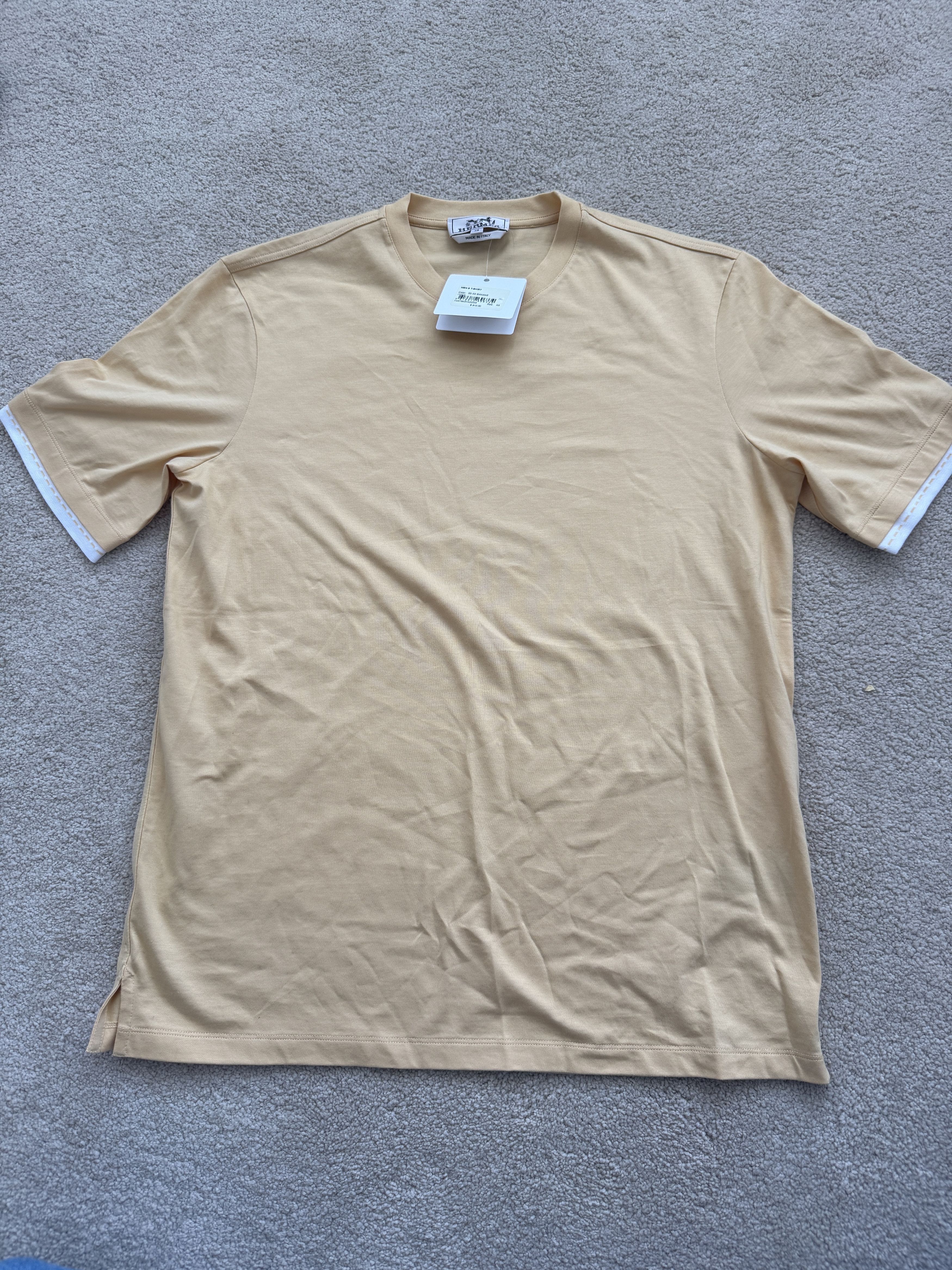 Hermes Brand New Hermes Mens XS Yellow Short Sleeve T-shirt Size US XS / EU 42 / 0 - 1 Thumbnail
