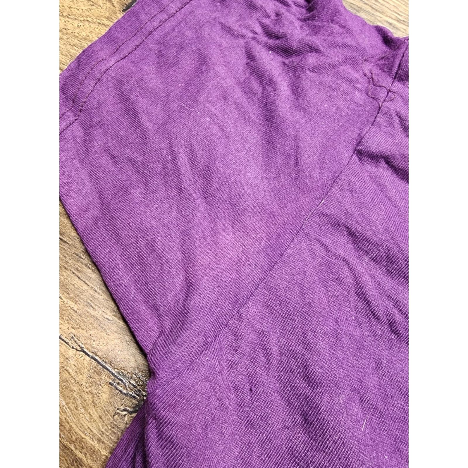 Vintage VINTAGE Womens XL Purple Flower Floral Art Puff Paint T Shirt Distressed Size XL / US 12-14 / IT 48-50 - 5 Thumbnail