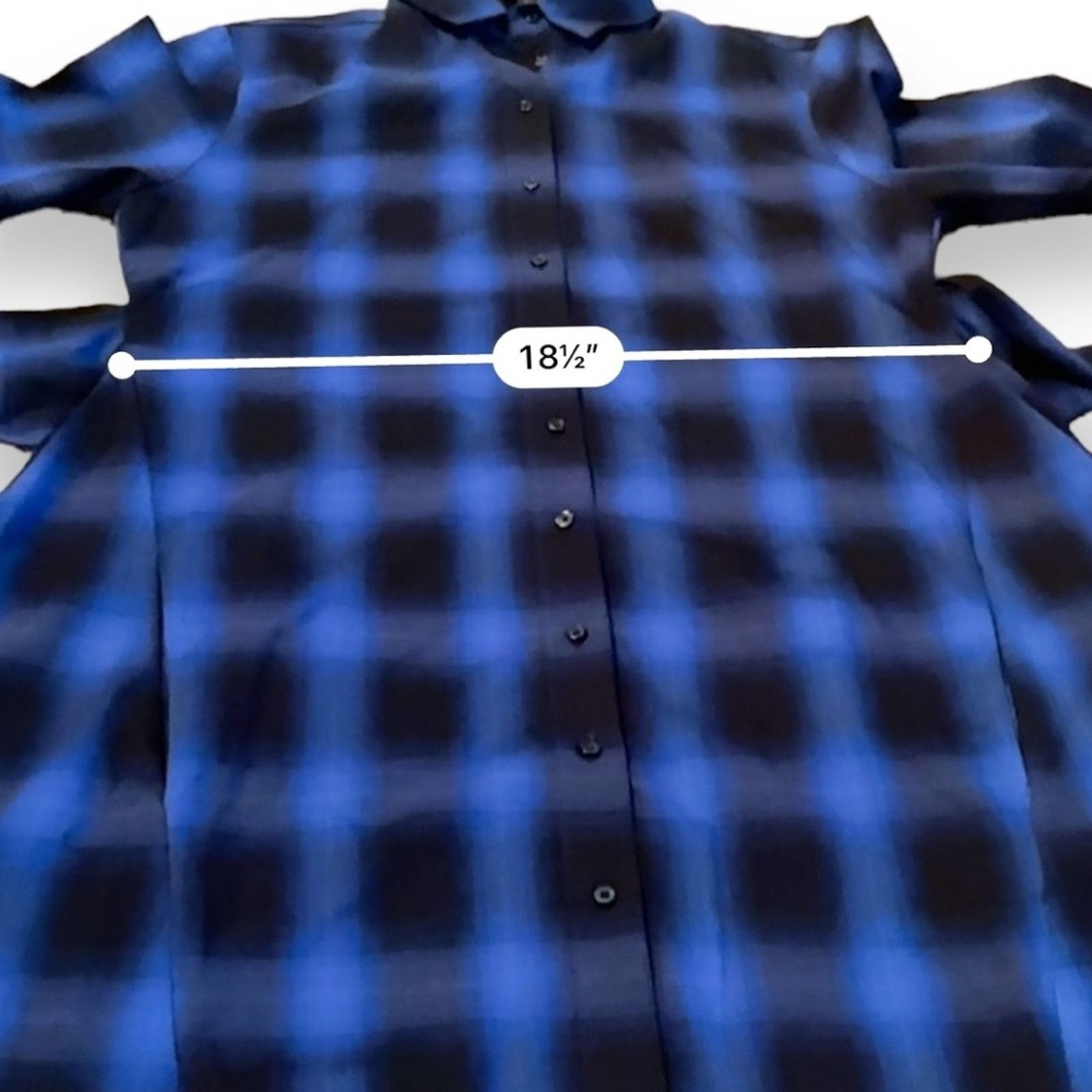 Maje Maje Rulyl Blue & Black Plaid Checkered Tie Front Dress Size L / US 10 / IT 46 - 9 Thumbnail