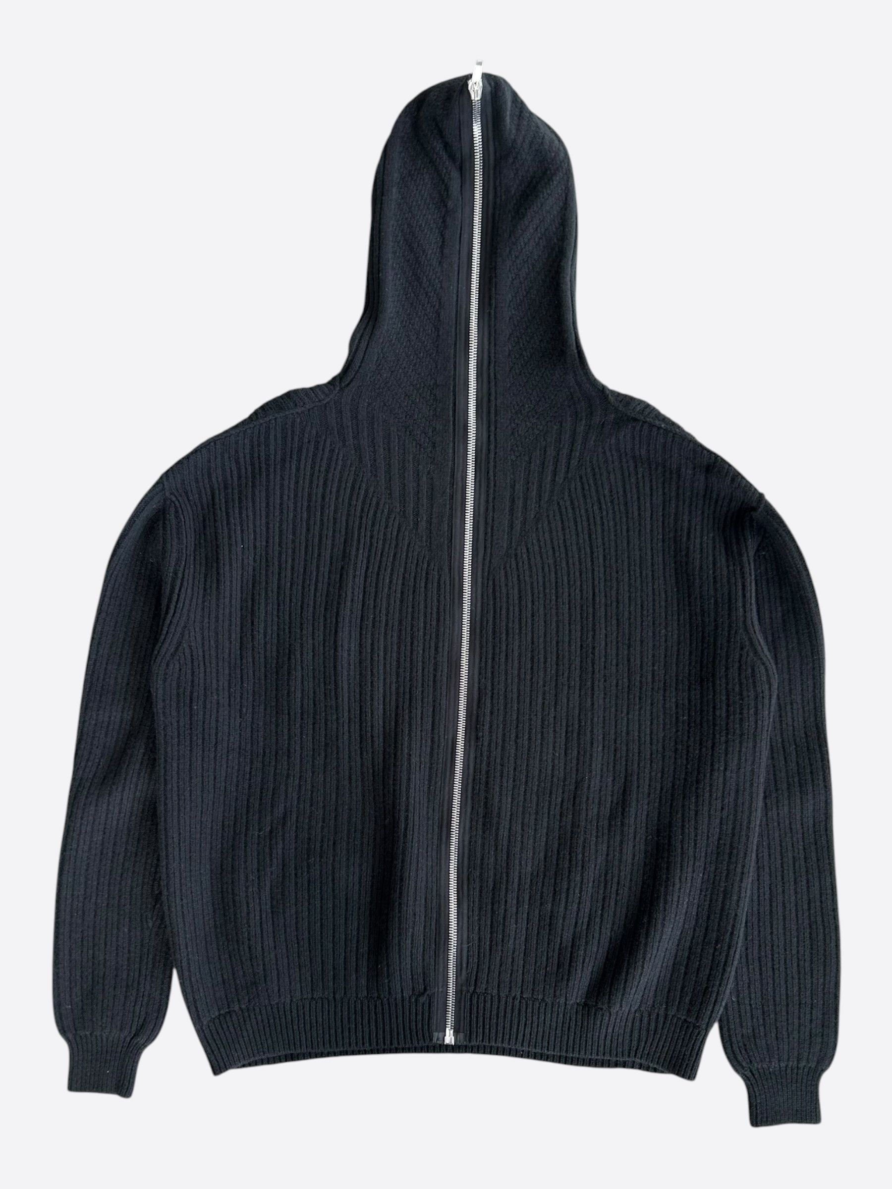 Rick Owens Rick Owens Black Knitted Gimp Hoodie Size US L / EU 52-54 / 3 - 1 Thumbnail