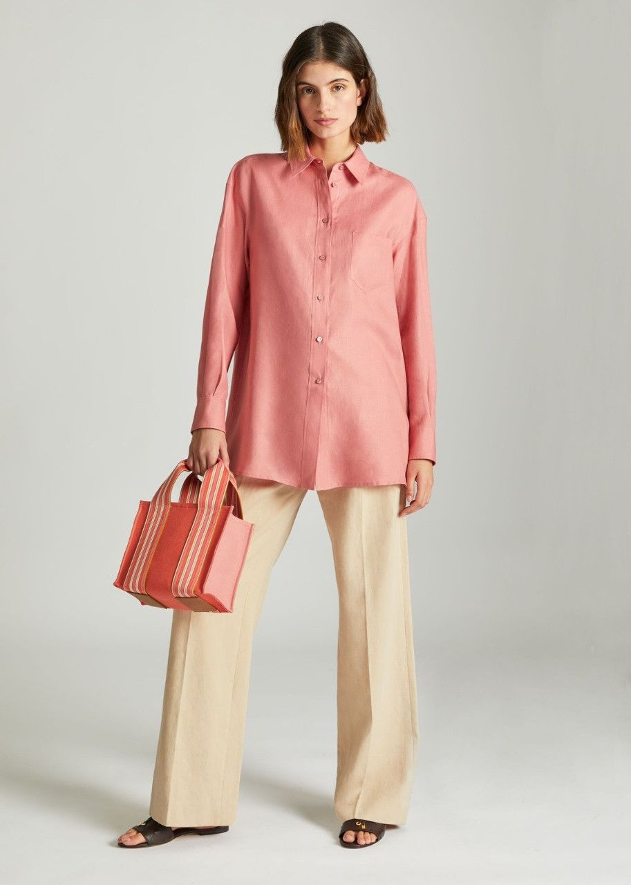 Loro Piana o1srvl11e0524 Shirt in Pink Size L / US 10 / IT 46 - 2 Thumbnail