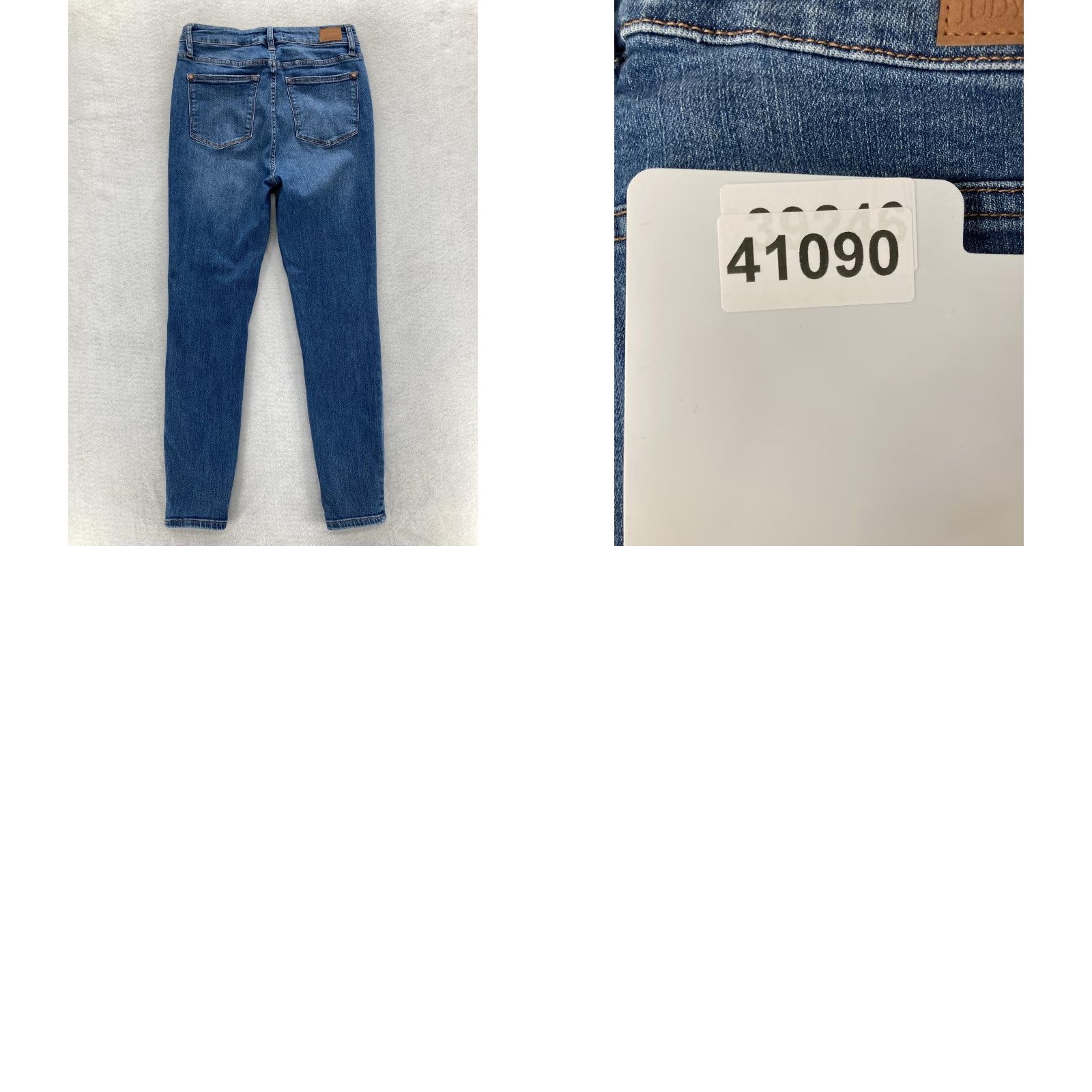 Denime Judy Blue Jeans Womens 7/28 Skinny Fit Blue Medium Wash Stretch Denim Preppy Size 28" / US 6 / IT 42 - 9 Thumbnail