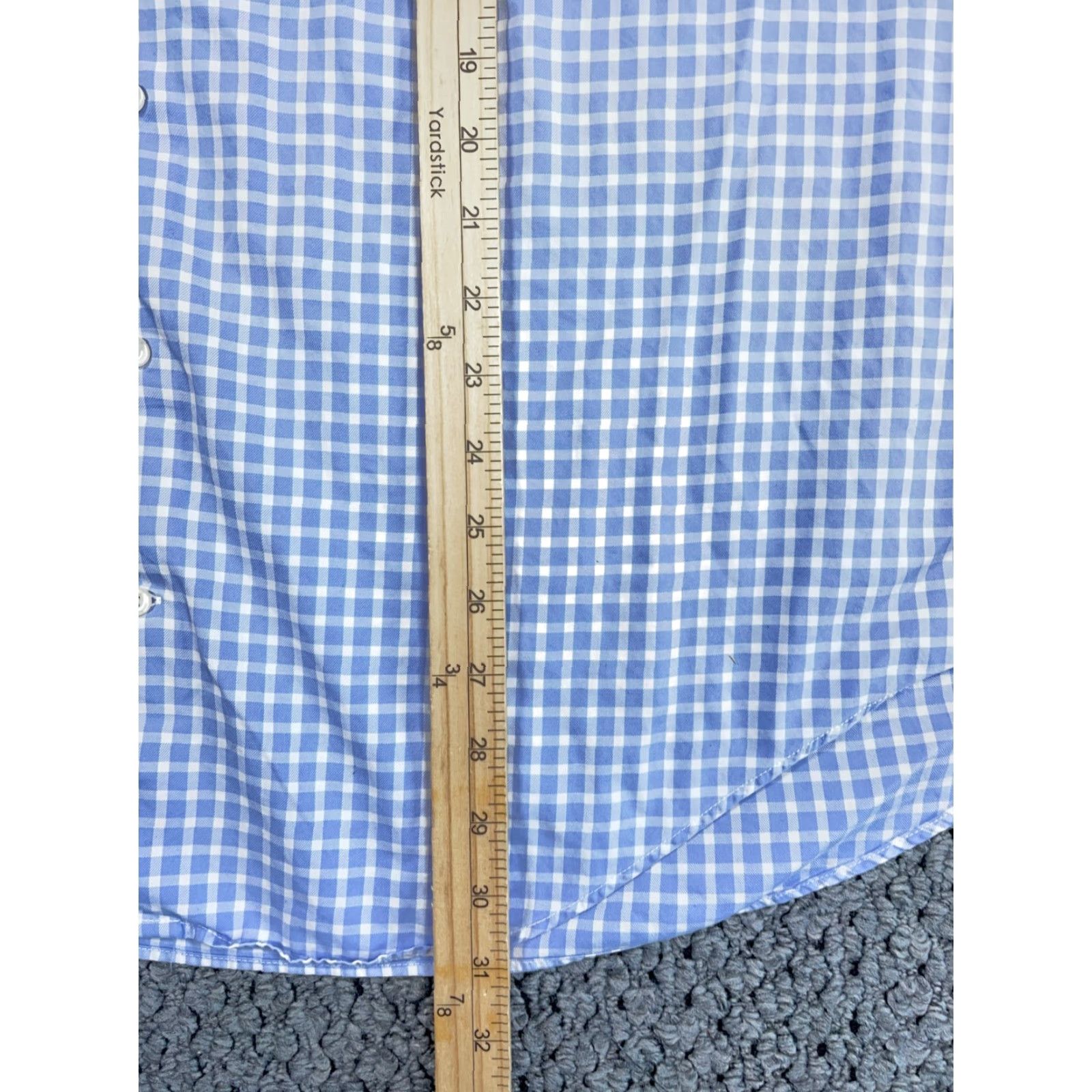 Peter Millar Peter Millar Shirt Adult XL Blue Gingham Check Cotton Long Sleeve Button-Down Preppy Casual Mens Size US XL / EU 56 / 4 - 7 Thumbnail