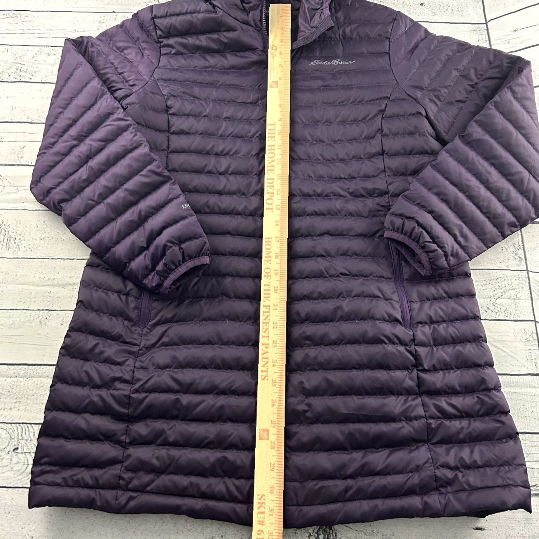 Eddie Bauer Eddie Bauer Jacket Long Puffer Down Winter Purple Women's L Regular Quilted Full Zip" Size L / US 10 / IT 46 - 4 Thumbnail