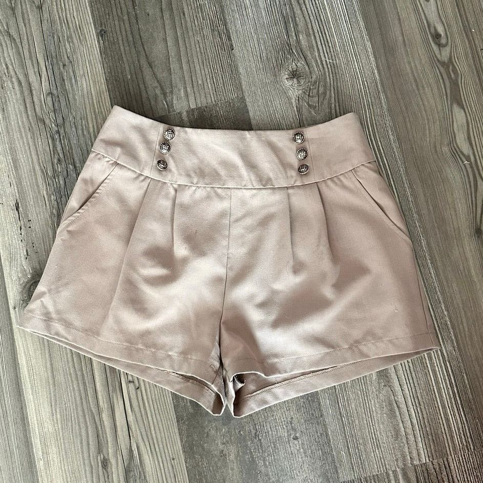 Other have beige tan high waisted shorts Size 28" / US 6 / IT 42 - 1 Thumbnail