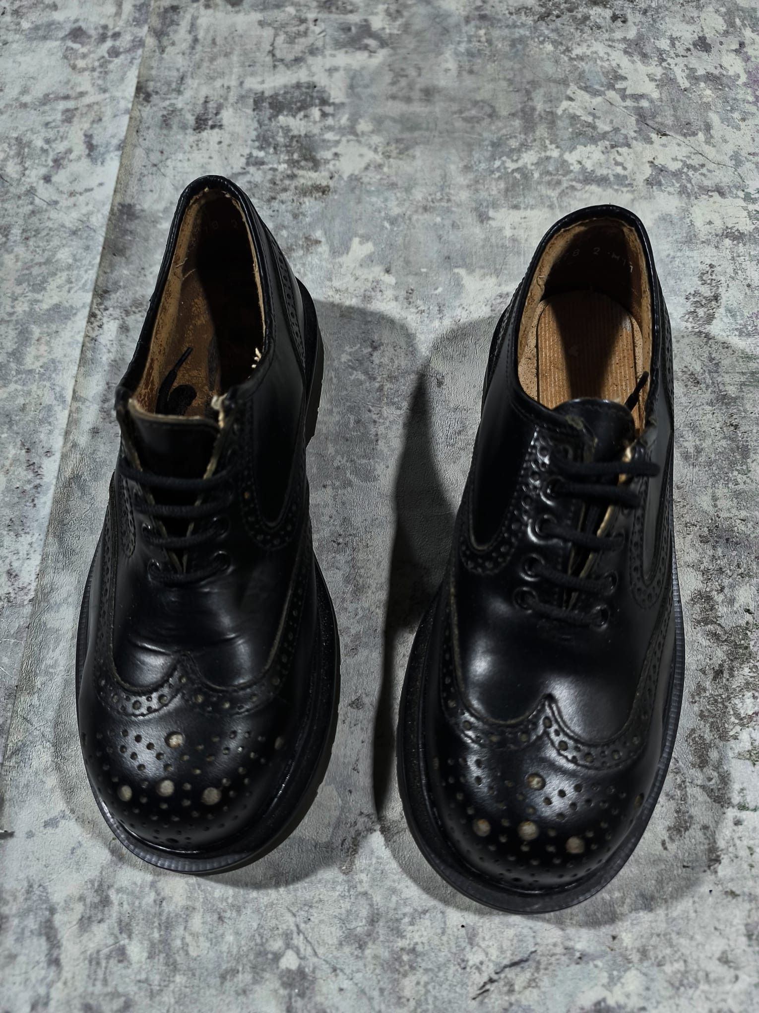 Genuine Leather Cult Leather Brogue Chunky Derby Shoes Metal Front Size US 6 / IT 36 - 6 Thumbnail