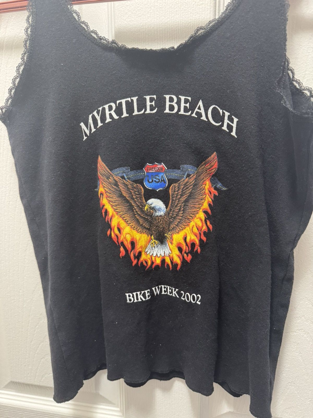 Harley Davidson × Vintage American Biker Vintage 2002 Bike Week Highway Honey Tank W Size L / US 10 / IT 46 - 5 Thumbnail