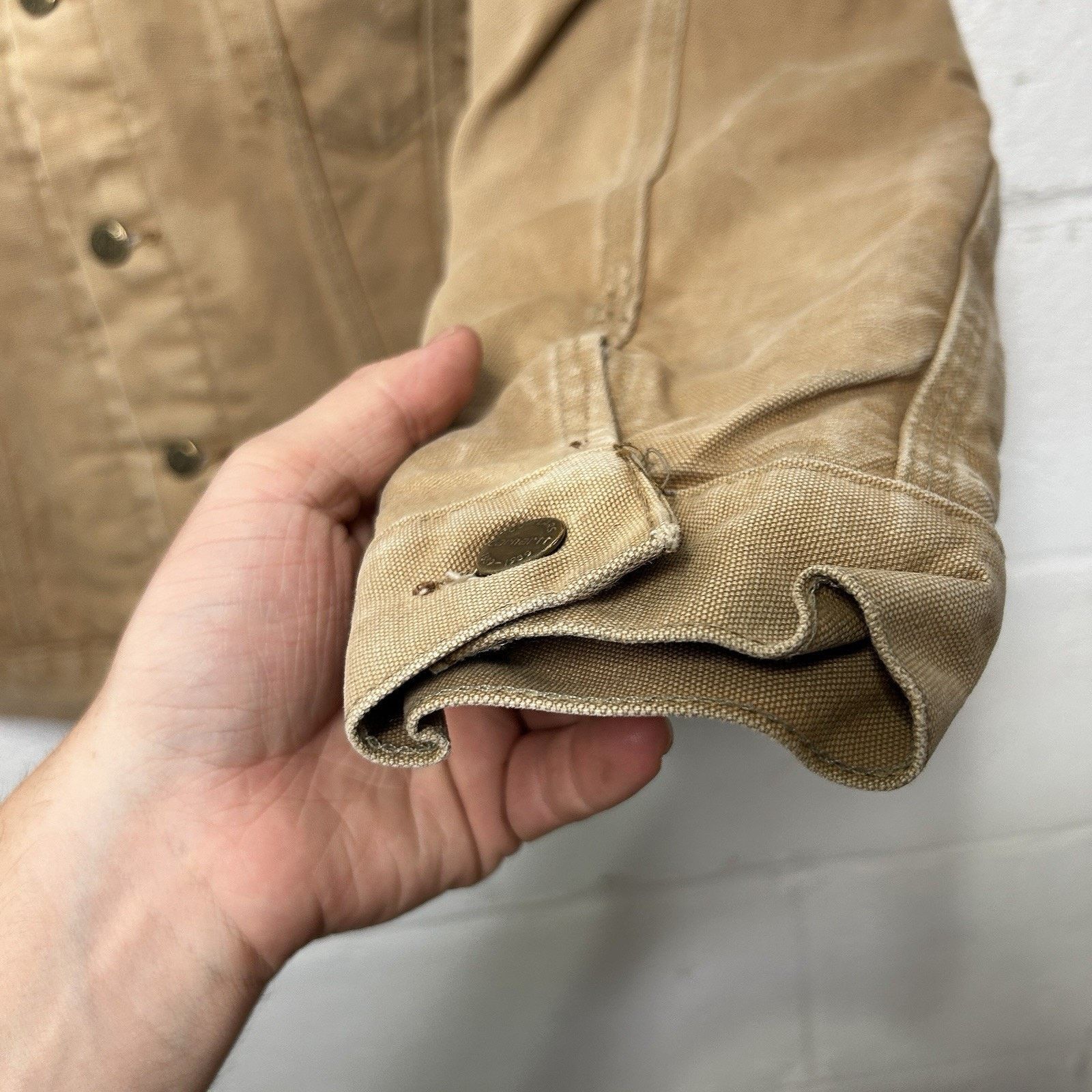Carhartt Vintage 100 Year Carhartt Blanket-Lined Trucker Jacket “Tan" Size US M / EU 48-50 / 2 - 3 Thumbnail