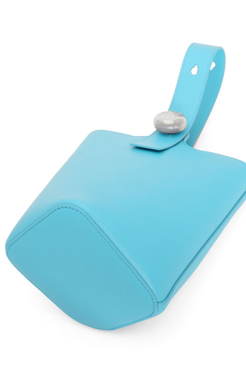 Loewe o1in1g0526 Size:OS / Mini Pebble Bucket Smooth Calfskin Blue Size ONE SIZE - 8 Thumbnail