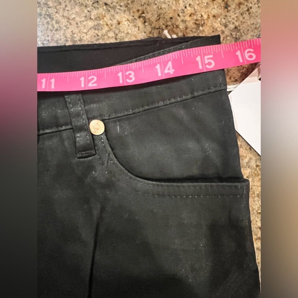 One Teaspoon One Teaspoon Wet Look Runaways Jeans NWT Size 29 Black Coat Size 29" - 4 Thumbnail