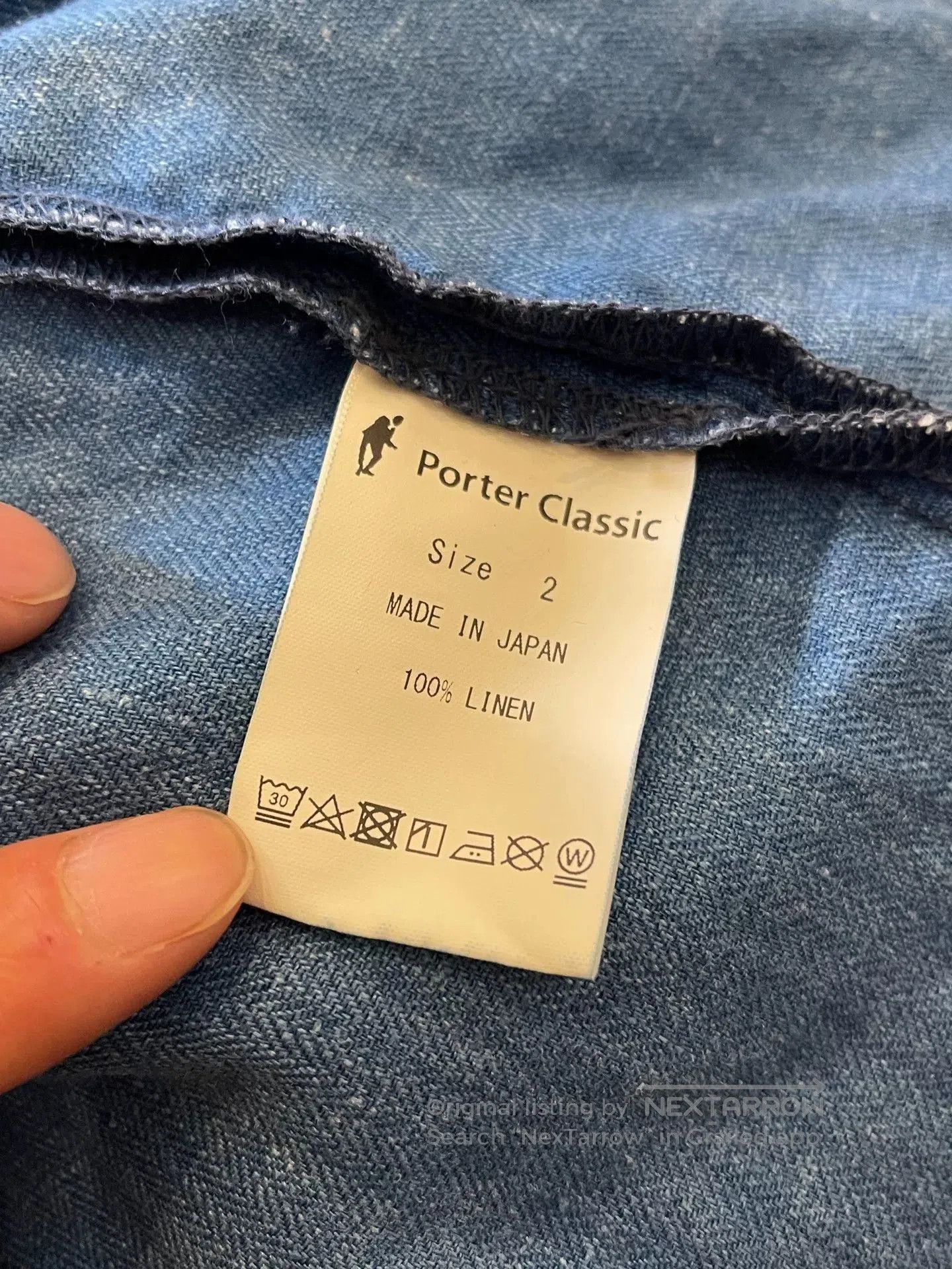 Porter Classic Porter Classic Indigo Linen Shirt. Size US M / EU 48-50 / 2 - 8 Thumbnail
