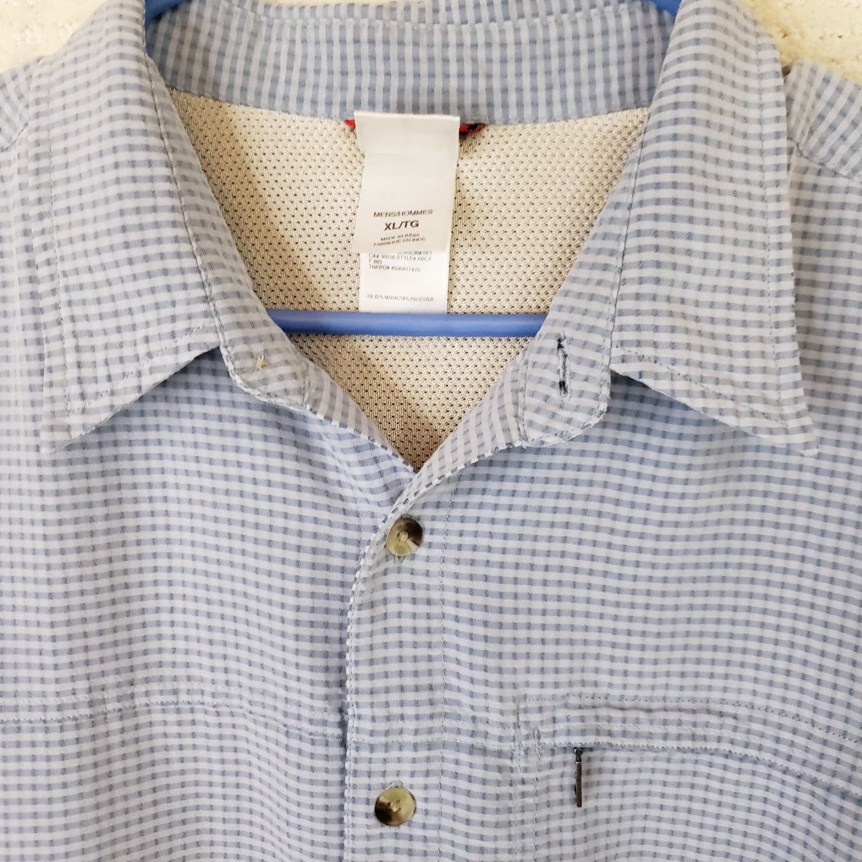The North Face The North Face Shirt Button-Up Short Sleeve Blue Check XL Men Regular Fit Button-Up Size US XL / EU 56 / 4 - 5 Thumbnail
