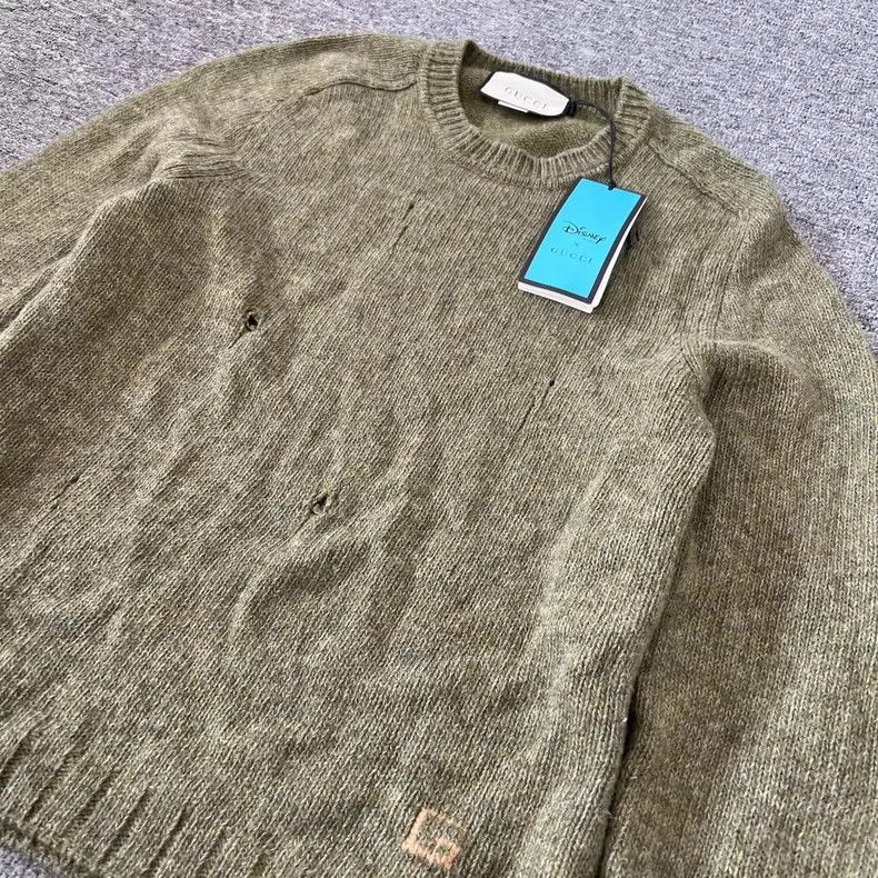 Gucci Gucci Big Destruction Small Logo Knitted Sweater 2502-Nexta Size US S / EU 44-46 / 1 - 3 Thumbnail