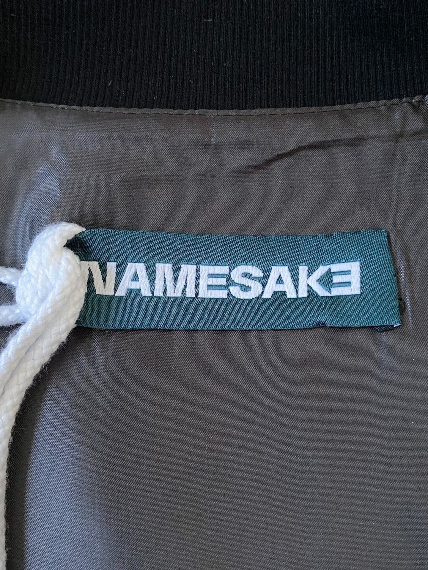 Namesake Woven Leather-Sleeve Patch Jacket in Beige, Men's — image 6 of 6