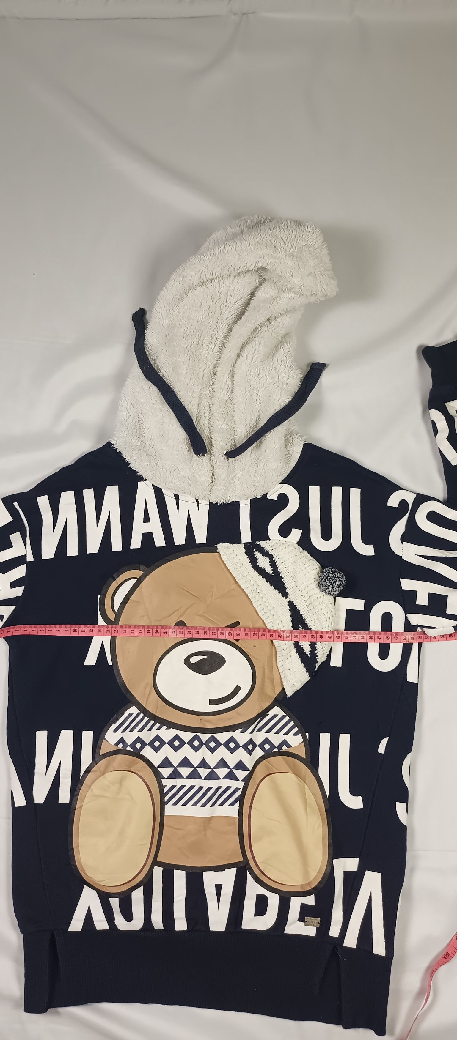 If Six Was Nine × Japanese Brand #Es Style 1916 White Fur Hoodie All Over Print Teddy Bear Size M / US 6-8 / IT 42-44 - 5 Thumbnail
