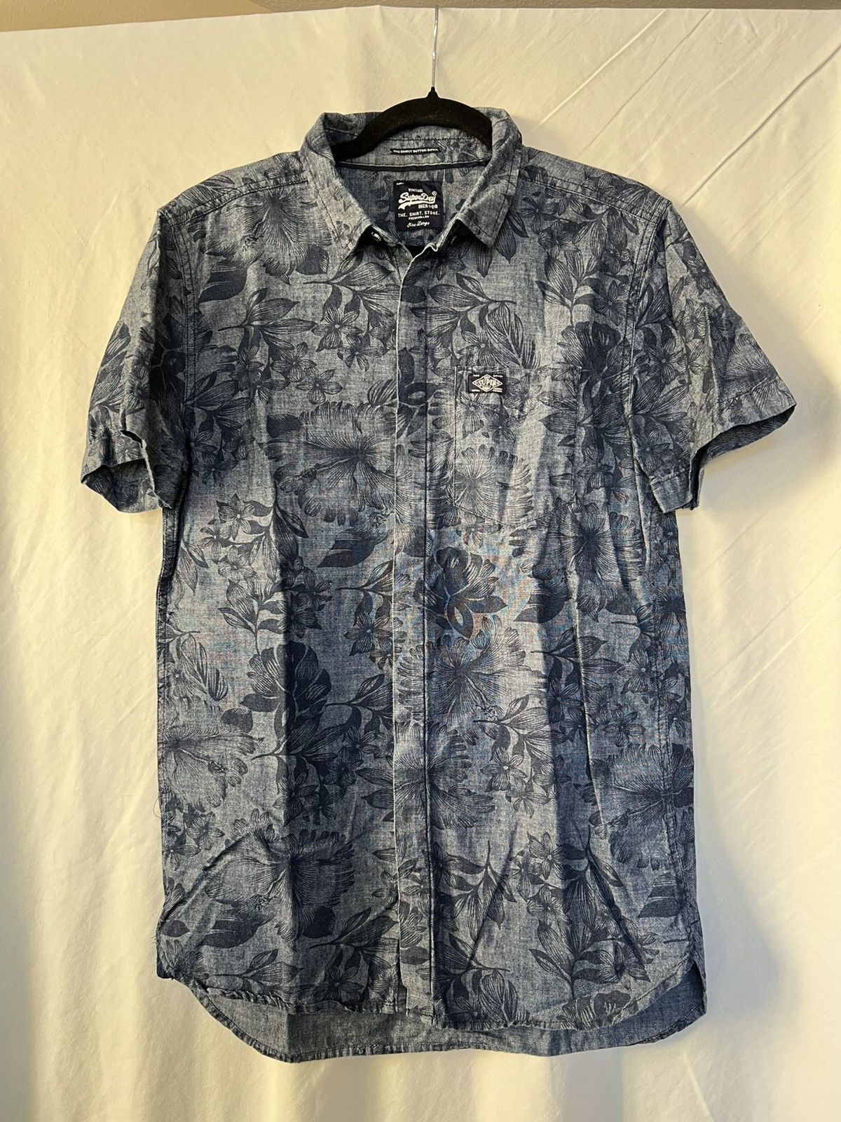 Superdry Superdry Denim Floral Button-Up Casual Button-Down Shirt Size US L / EU 52-54 / 3 - 1 Thumbnail