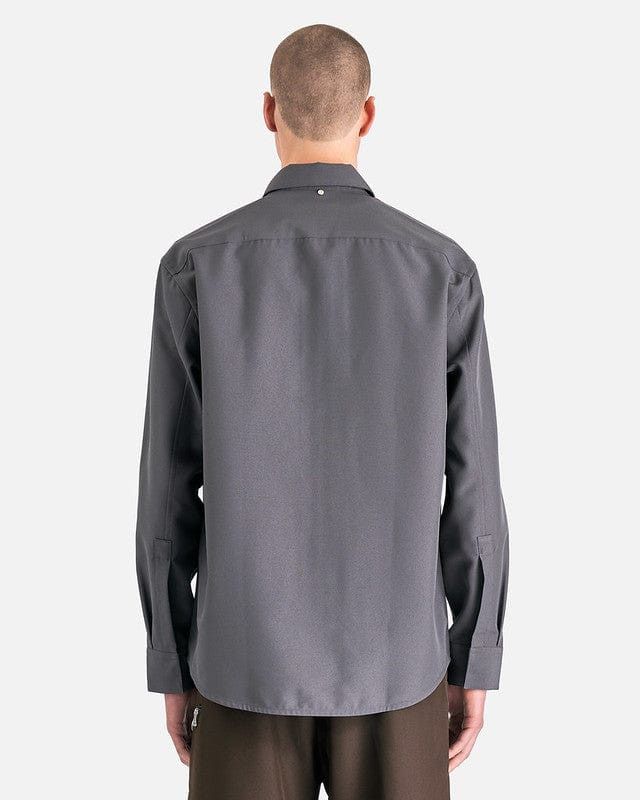 OAMC o1y0225 Solid Color Zip Shirt in Lead Size US S / EU 44-46 / 1 - 5 Thumbnail