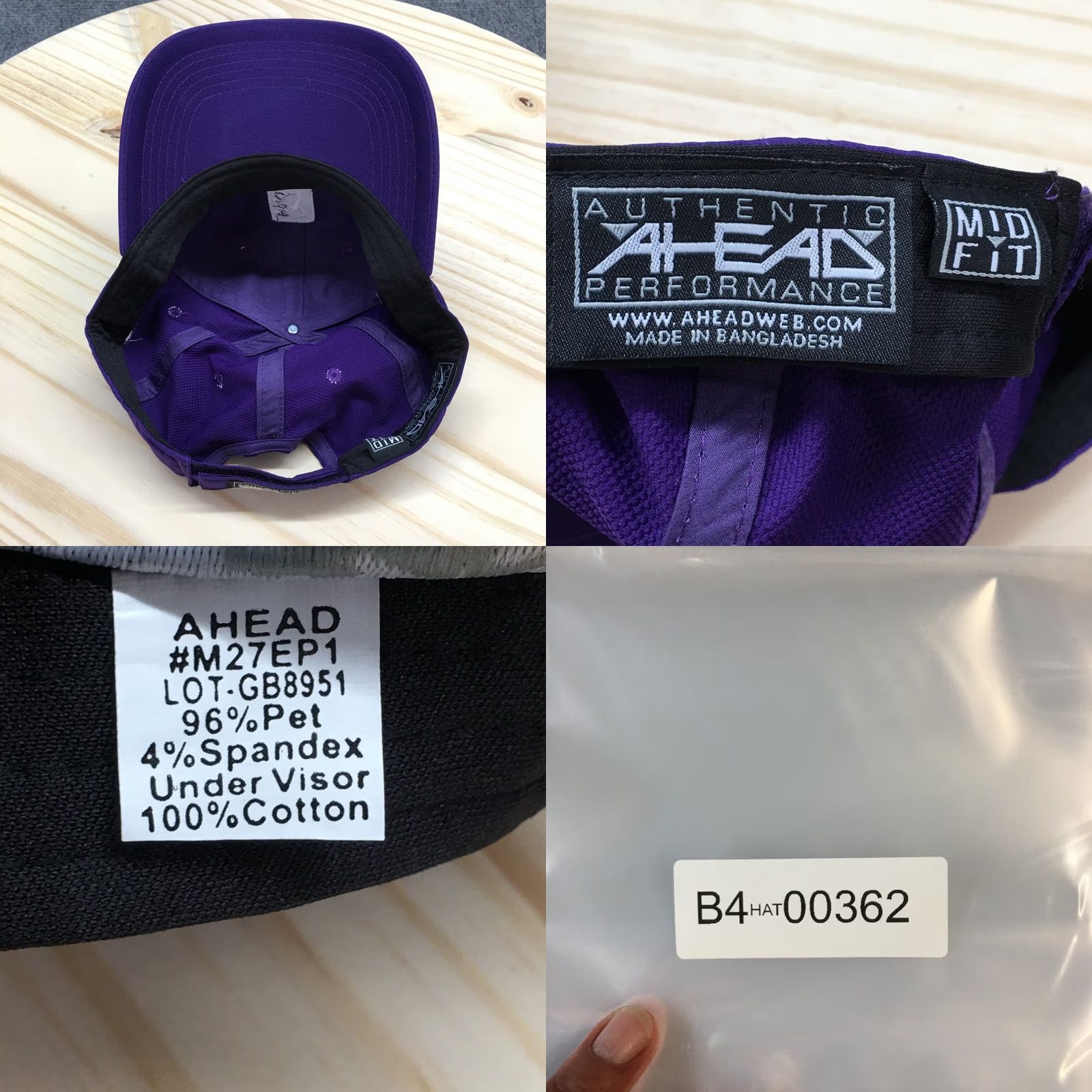 Vintage AHead TPC Twin Cities Baseball Cap Unisex Purple OS Mid Fit Embroidered Logo Size ONE SIZE - 9 Thumbnail