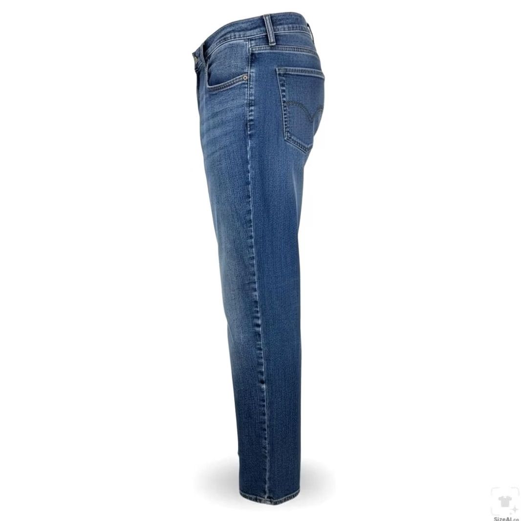 Lucky Brand Lucky Brand 412 Athletic Slim Jeans Mens 36x27 Blue Medium Wash Tapered Zip Fly Size US 36 / EU 52 - 3 Thumbnail
