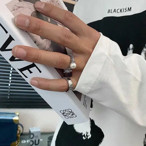 Designer Retro punk rings Size ONE SIZE - 1 Thumbnail