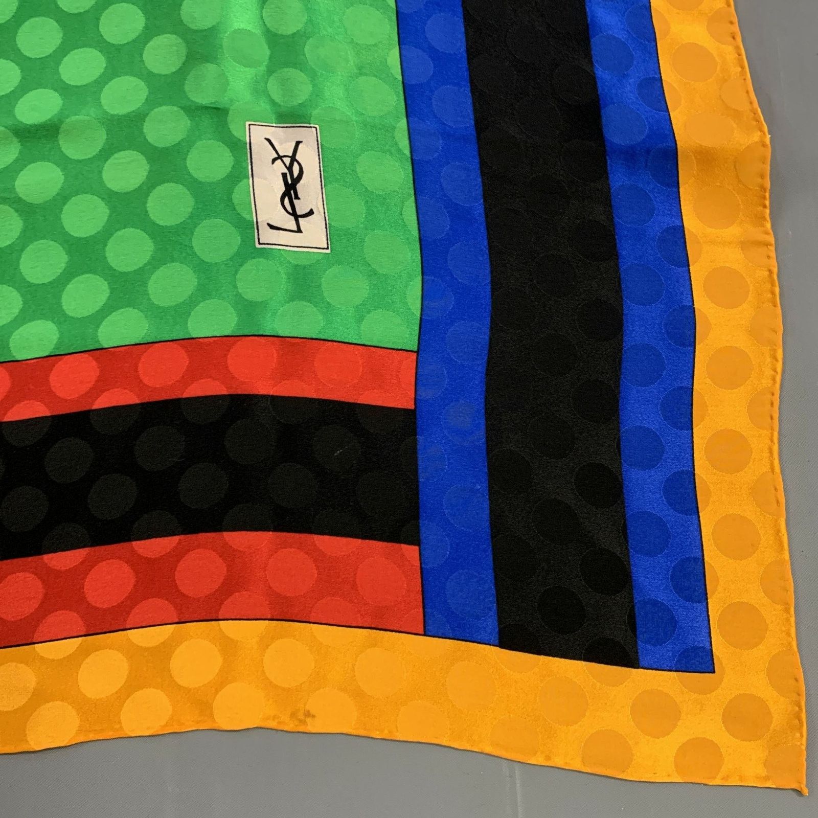 Yves Saint Laurent YVES SAINT LAURENT Multi-Color Mixed Pattern Scarves Size ONE SIZE - 5 Thumbnail