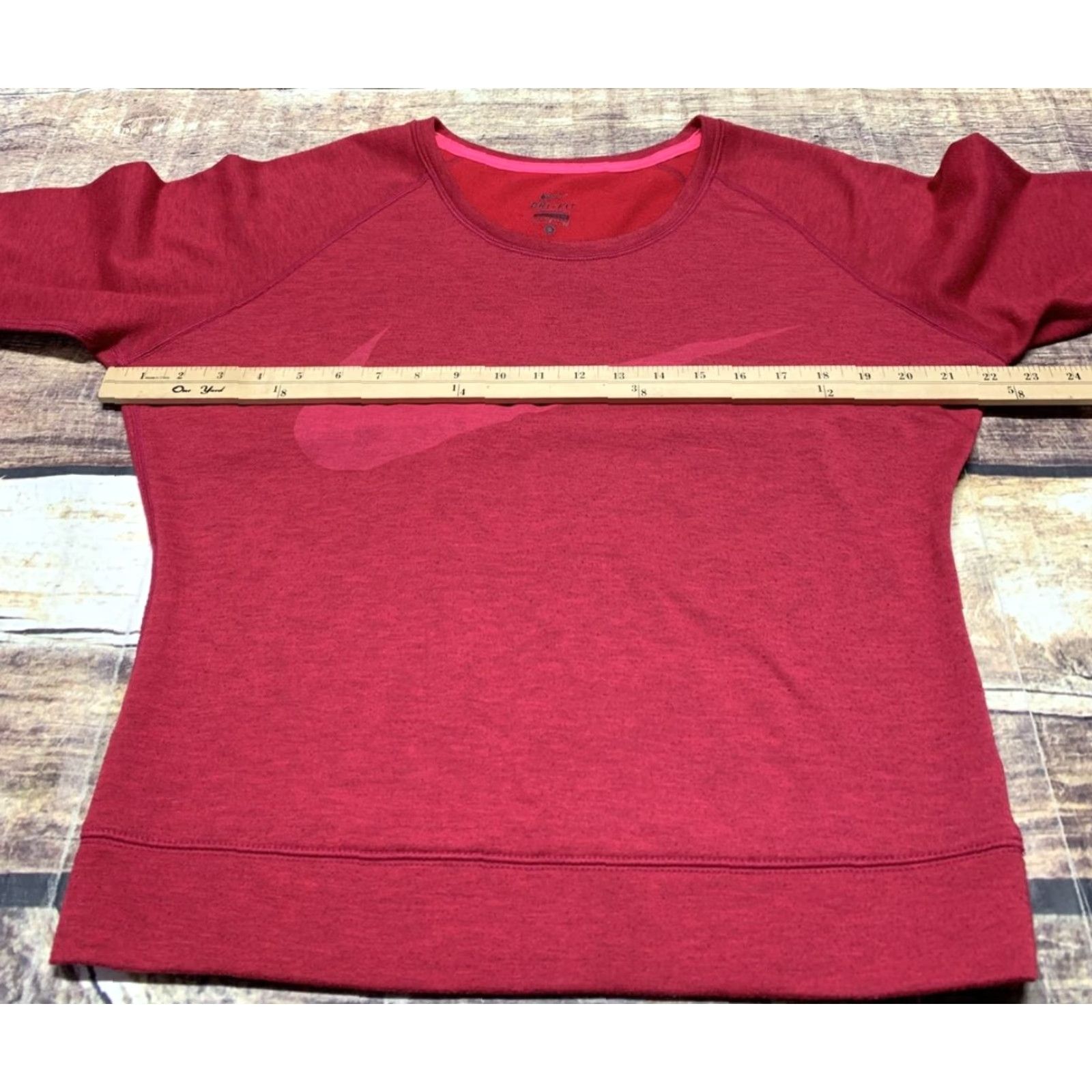 Nike Nike Dri-FIT Sweatshirt Women’s Red Small Pullover Crew Neck Activewear - Nike Woman’s Size Small XS? Size S / US 4 / IT 40 - 4 Thumbnail