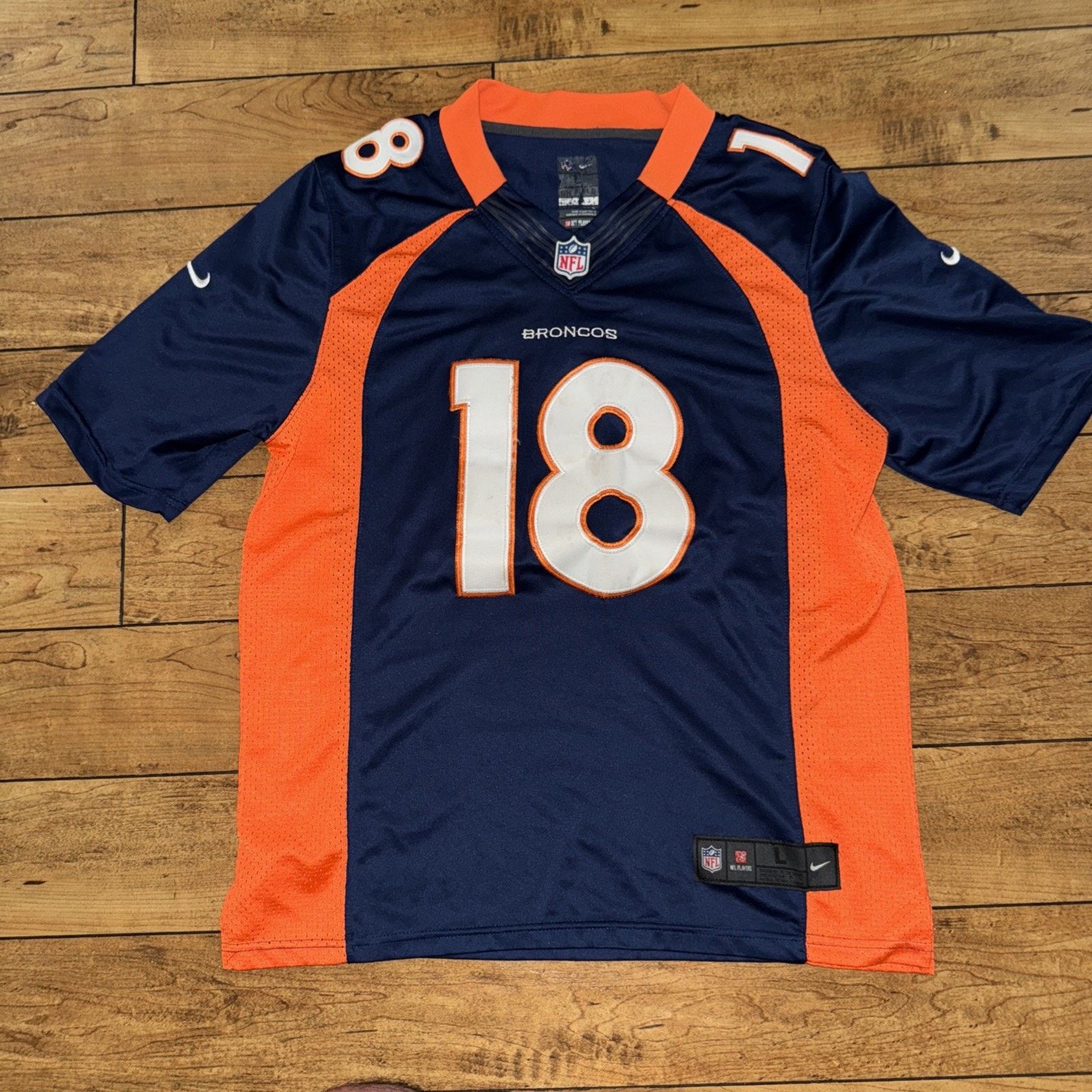 Nike Nike NFL Jersey Denver Brancos #18 Peyton Manning Large Size US L / EU 52-54 / 3 - 1 Thumbnail